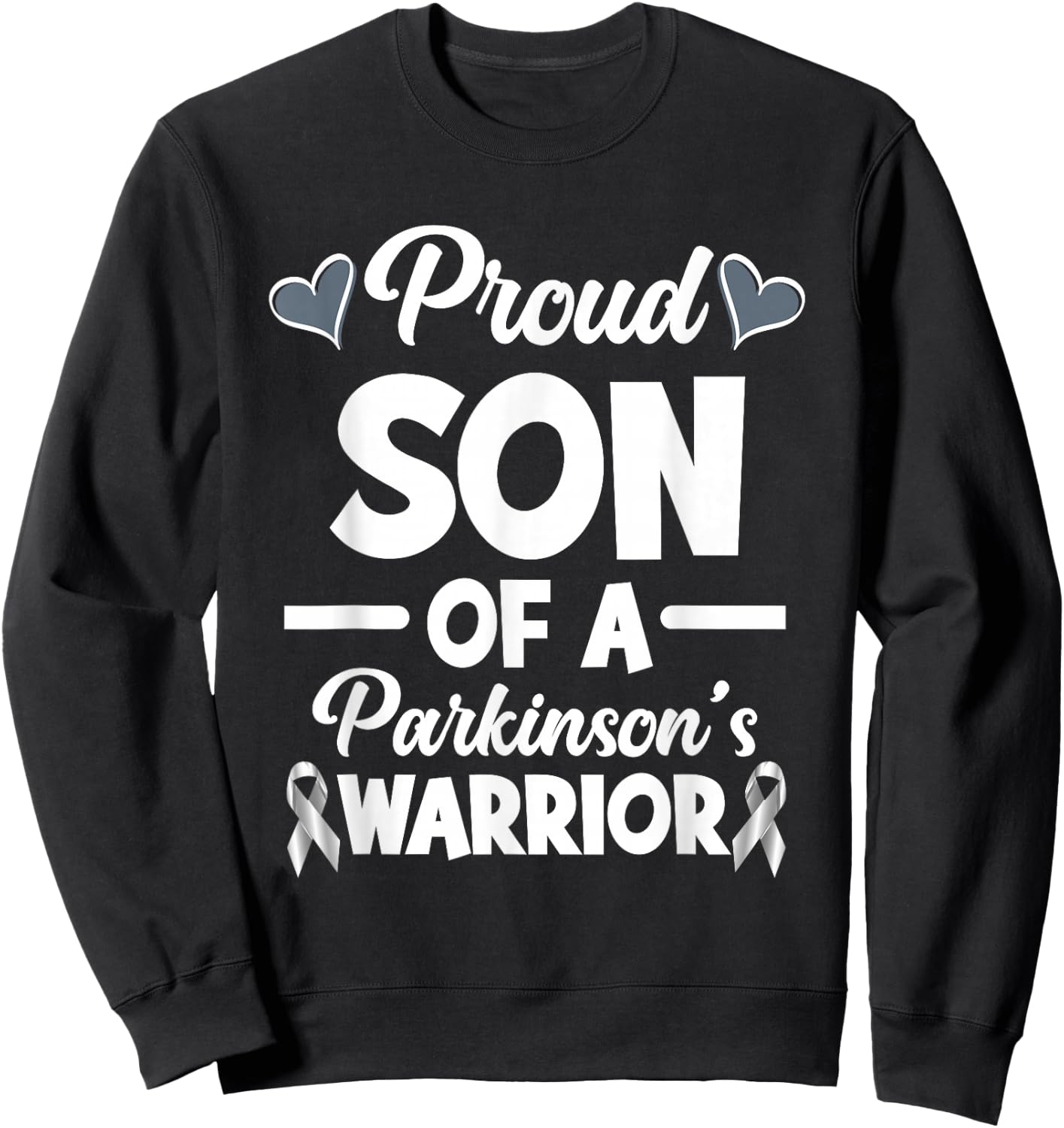 Proud Son Of A Parkinson's Warrior Parkinson's Awareness Sweatshirt - Sweatshirt | Black
