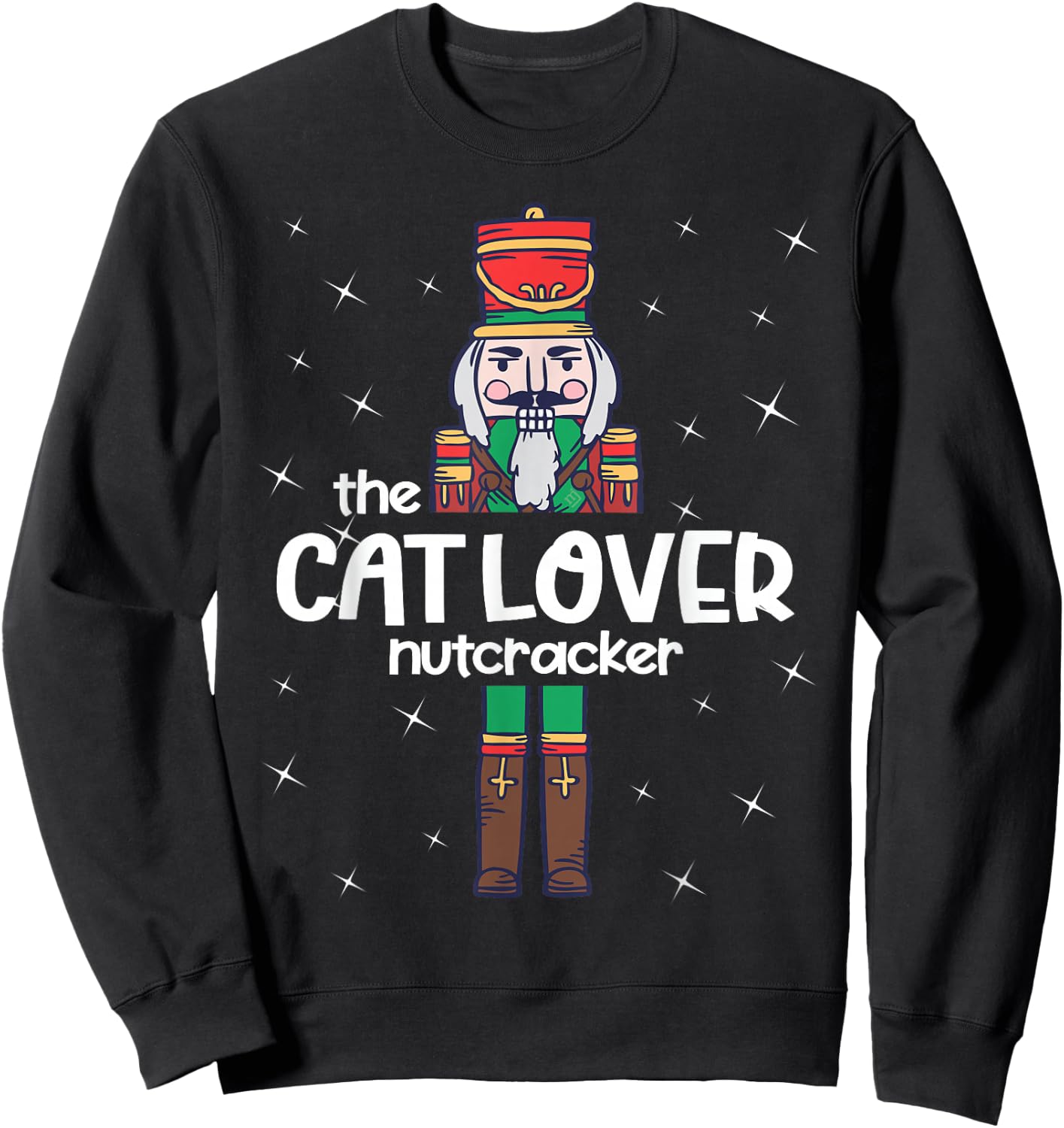 Cat Lover Nutcracker Family Matching Funny Pajama Women Kids Sweatshirt - Sweatshirt | Black