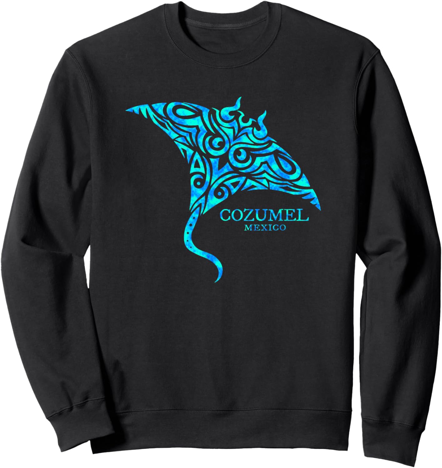 Cozumel Mexico Stingray Boys Girls Souvenir Sweatshirt - Sweatshirt | Black