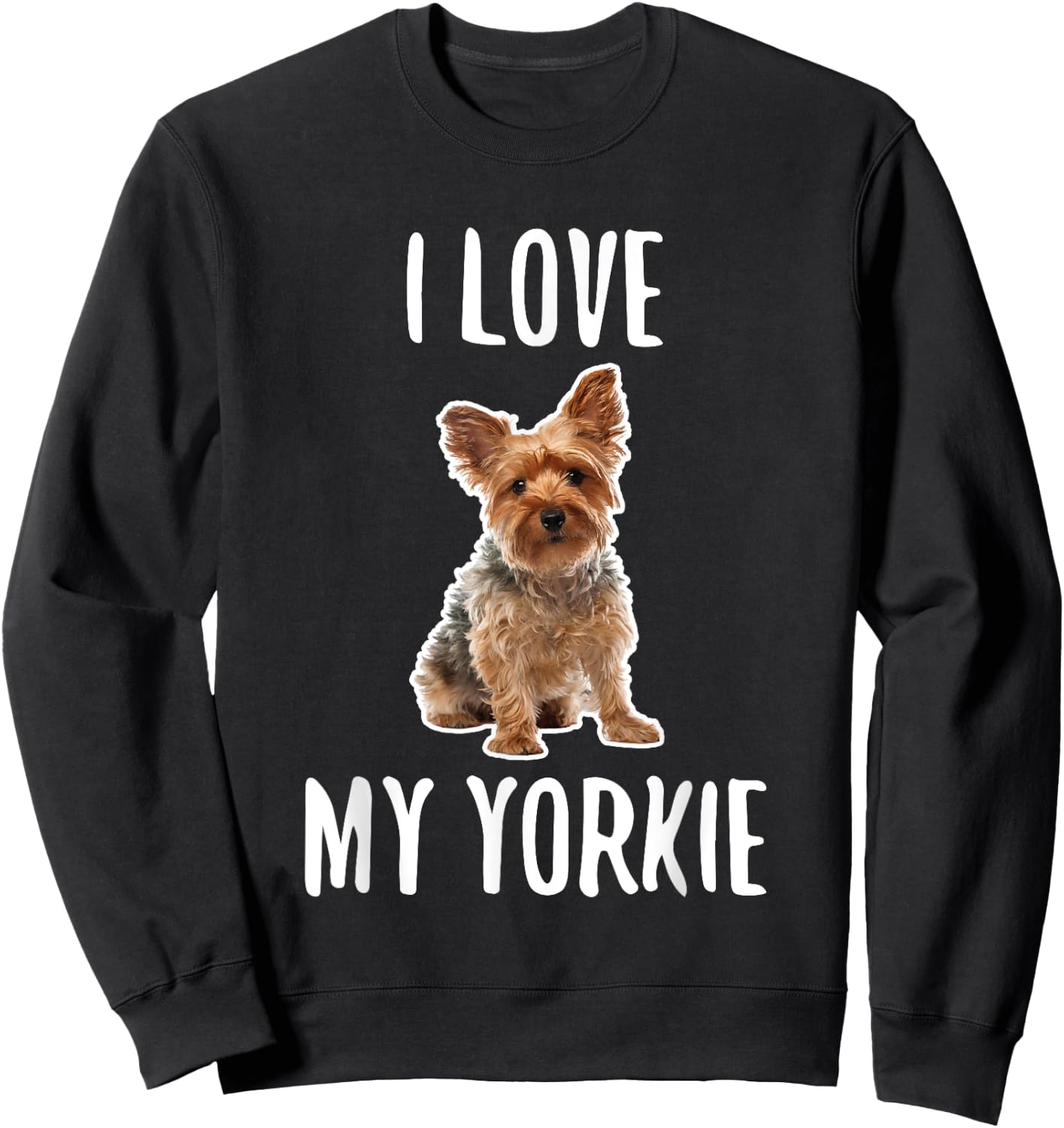 Yorkshire Terrier Dog Owner - I Love My Yorkie Women Kids Sweatshirt - Sweatshirt | Black