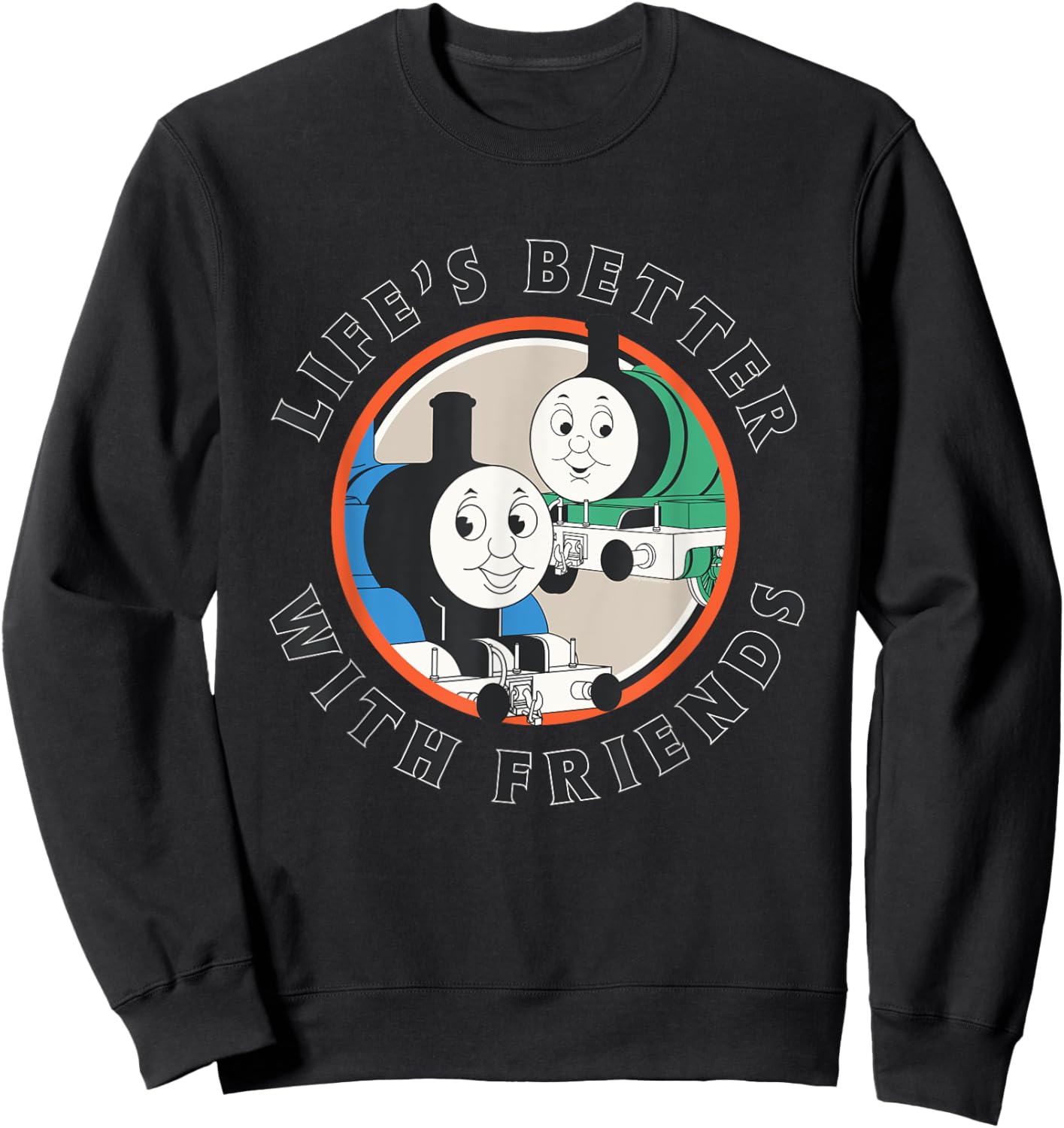Thomas & Friends - Life's Better with Friends Sweatshirt - Sweatshirt | Black