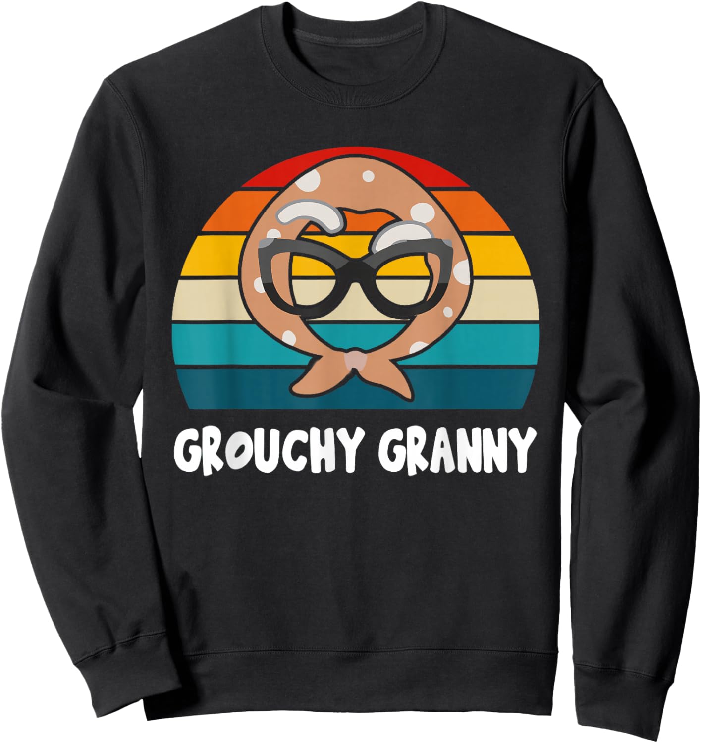 Grouchy Granny Funny Retro Vintage Sweatshirt - Sweatshirt | Black