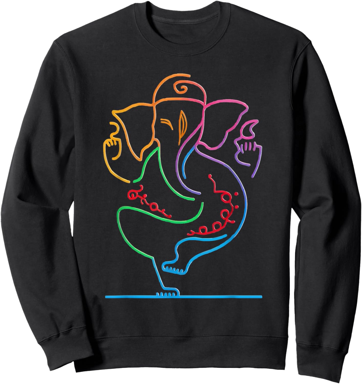 Ganesh Chaturthi Hindu Festival Elephant Lord Ganesha Sweatshirt - Sweatshirt | Black
