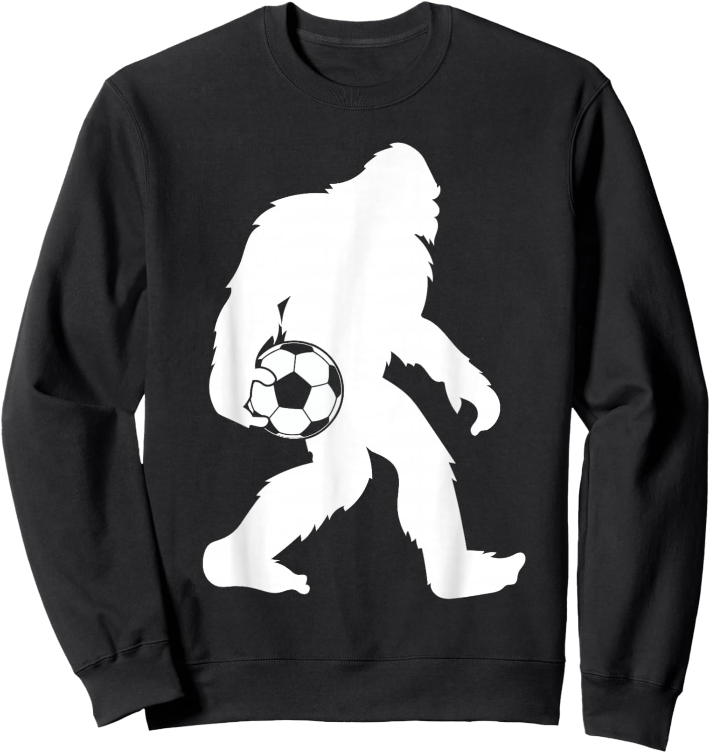 Sasquatch Bigfoot Goalkeeper Funny Soccer Ball Kids Sweatshirt - Sweatshirt | Black