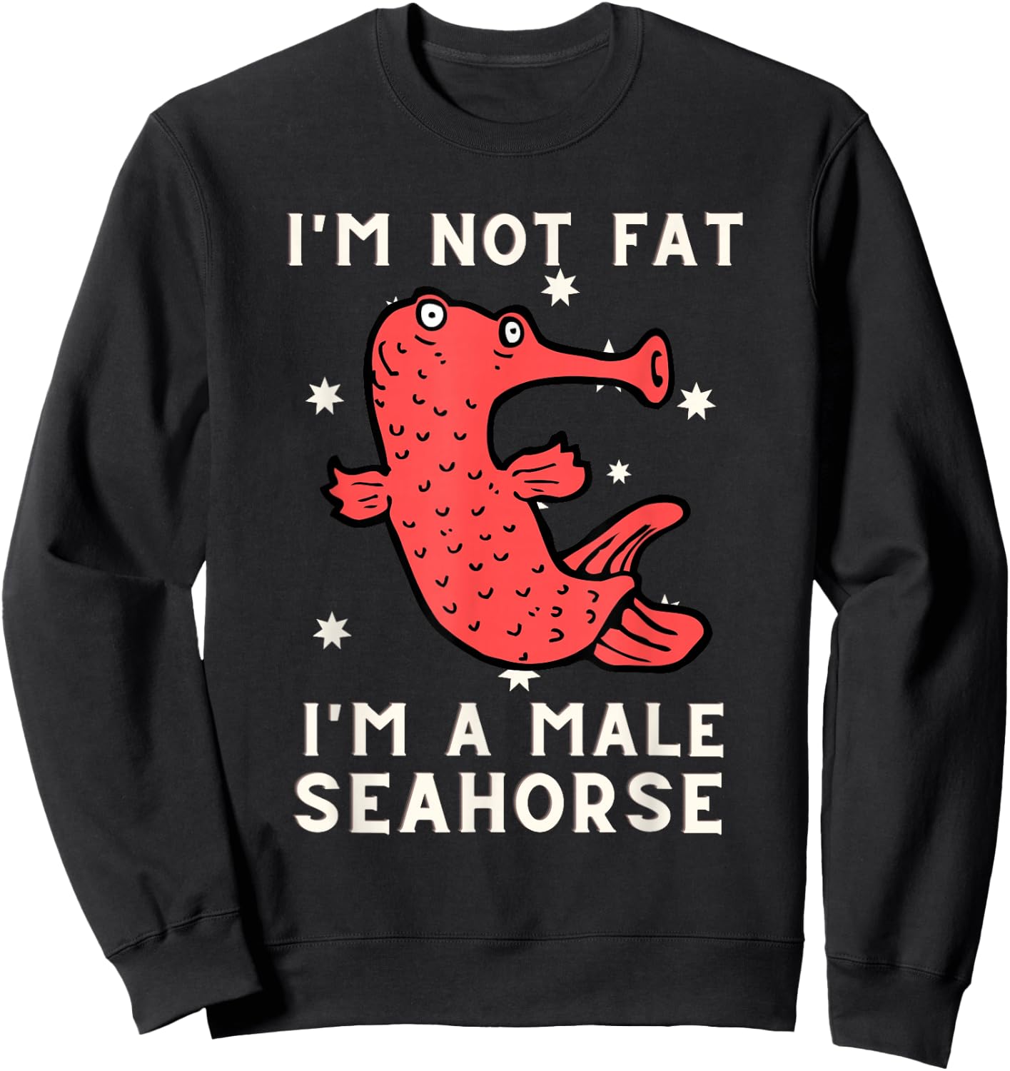 Pregnant Seahorse Joke - Seahorse Costume Fish And Aquarium Sweatshirt - Sweatshirt | Black