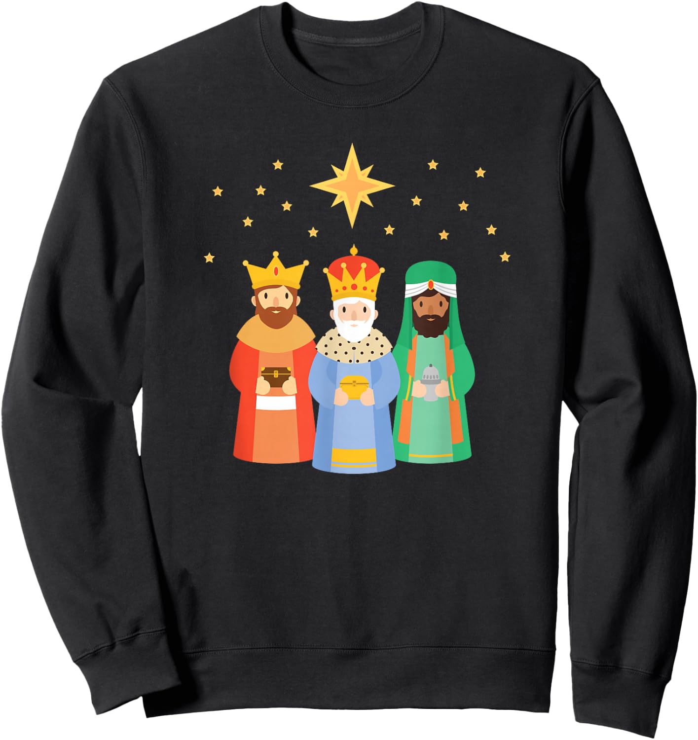 Three Kings Day Epiphany Celebration Christianity Sweatshirt - Sweatshirt | Black