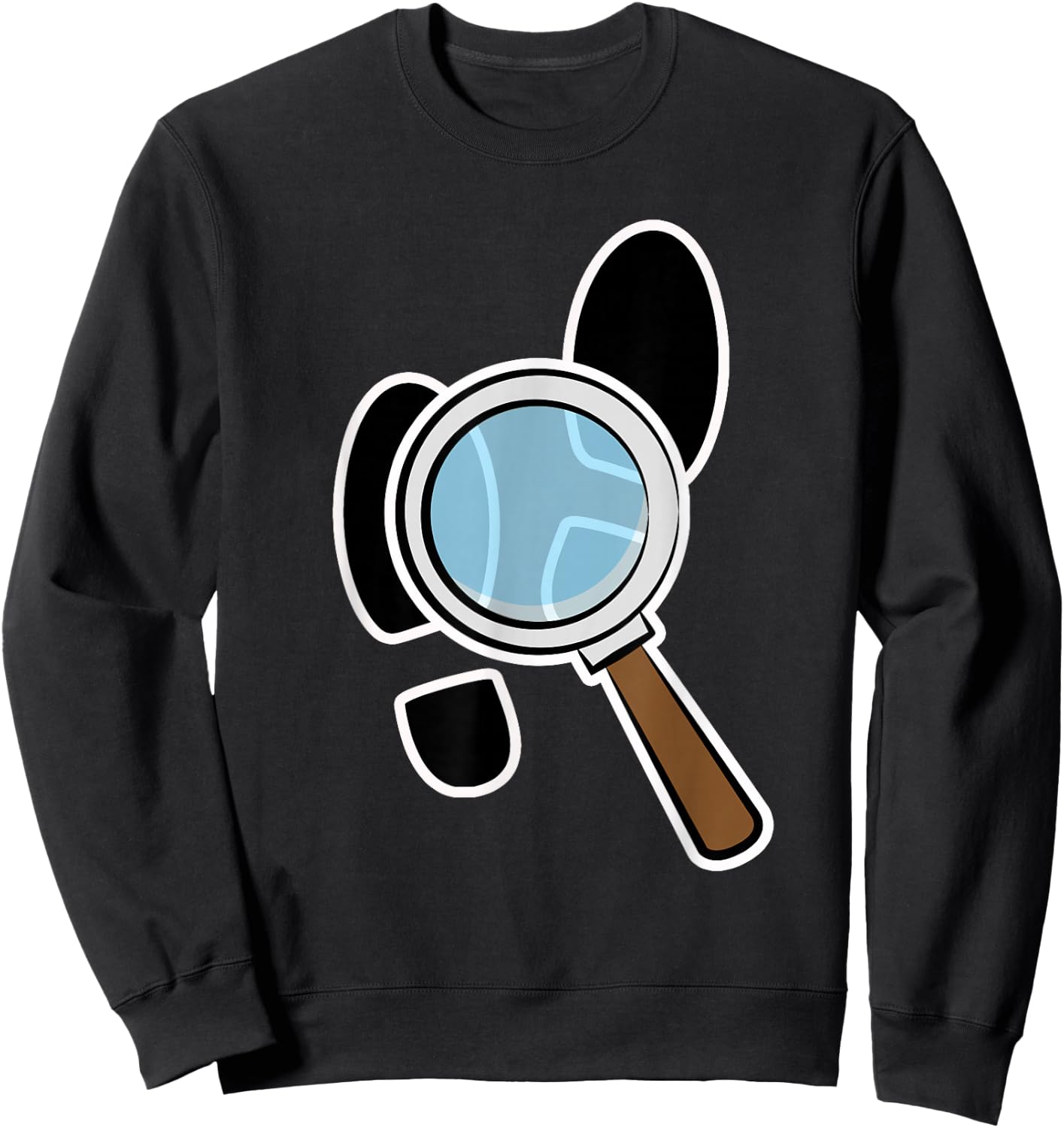 Detective design - magnifying glass Sweatshirt - Sweatshirt | Black