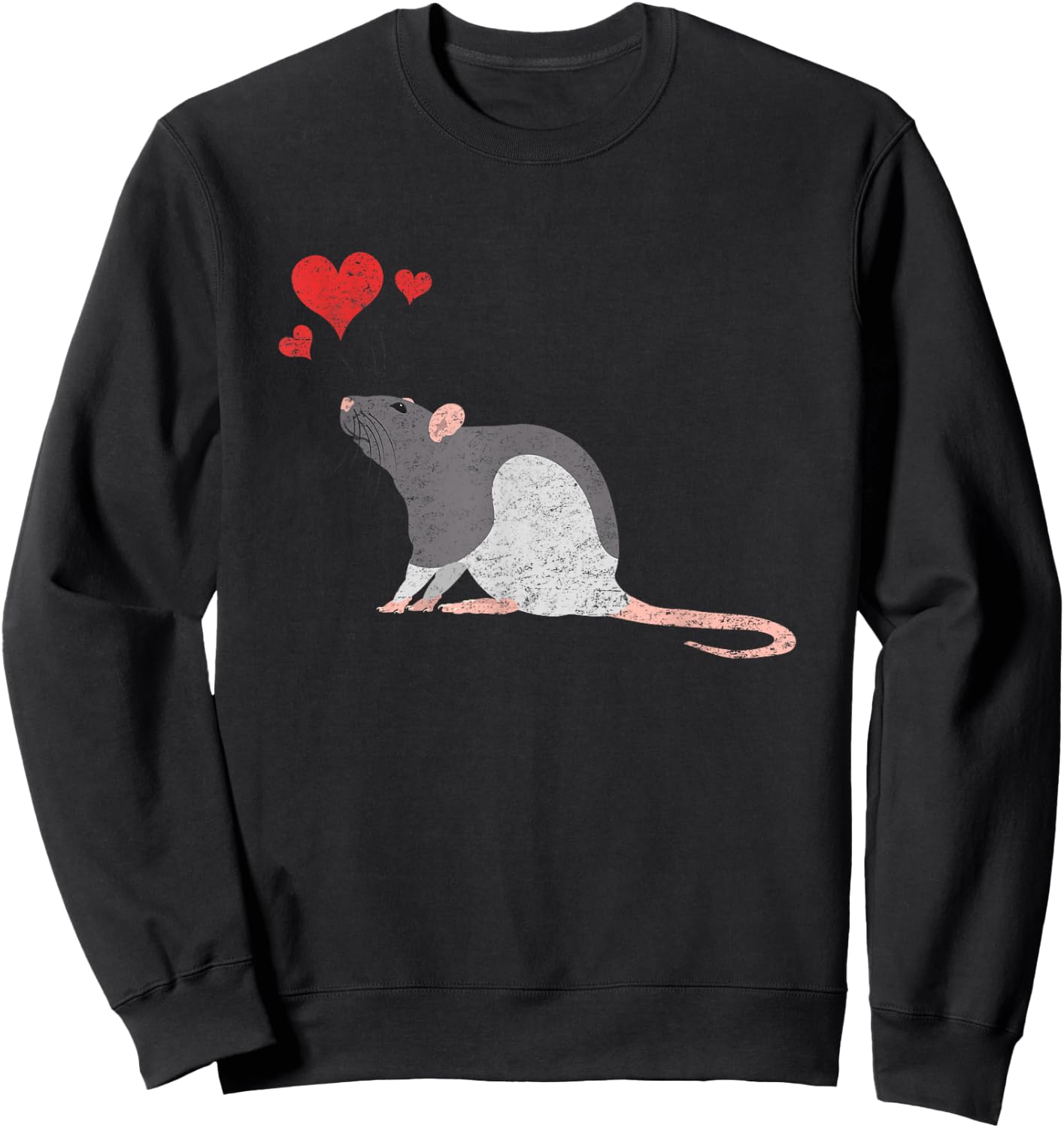 Cute Rat Lover Pet Mouse or Rodent Gift Sweatshirt - Sweatshirt | Black