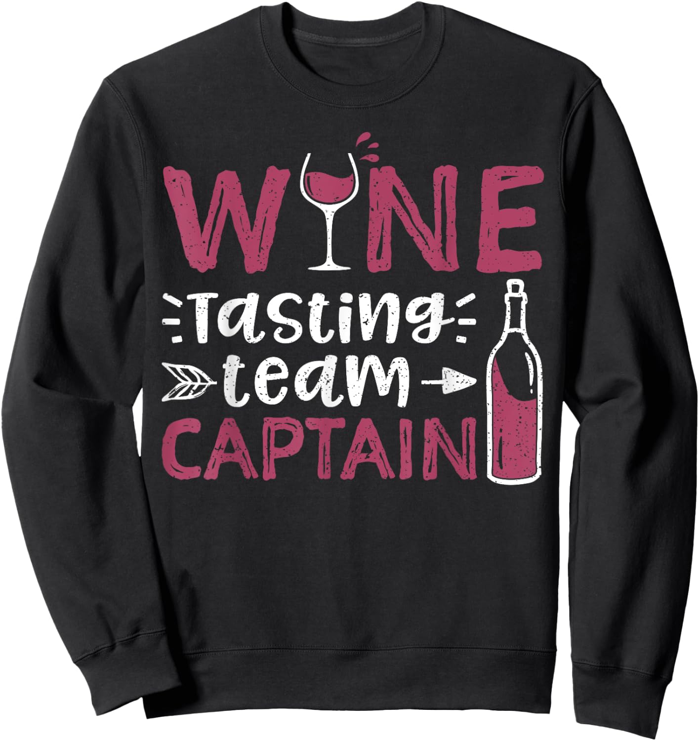 Wine Tasting Team Captain - Wine Sweatshirt - Sweatshirt | Black