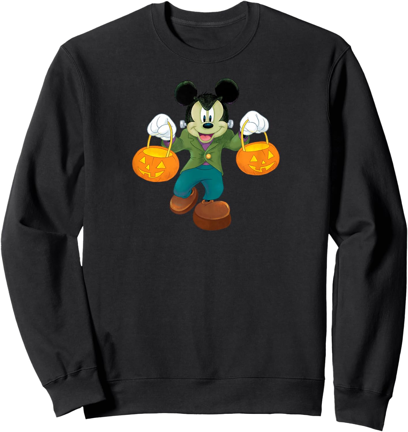 Disney Halloween Mickey Mouse Frankenstein Sweatshirt - Sweatshirt | Black