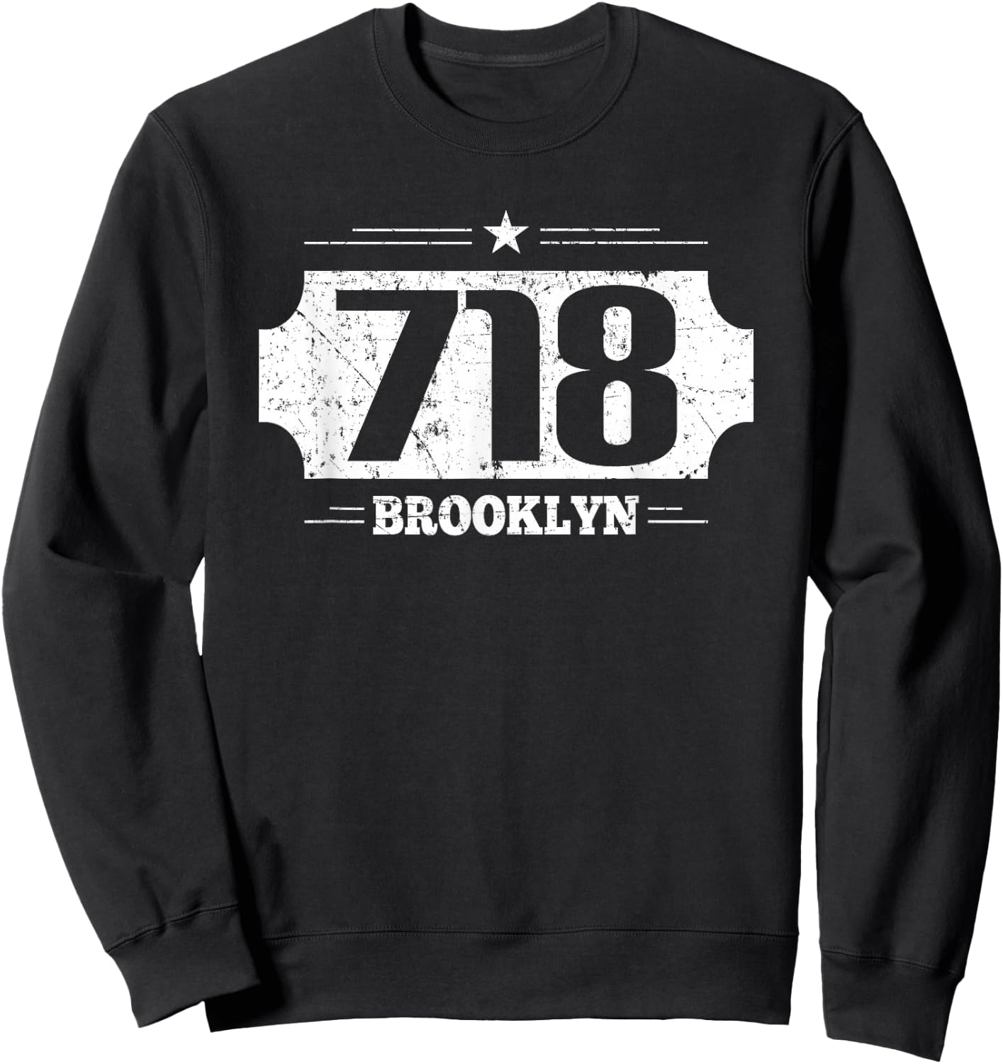 Area Code 718 Brooklyn Sweatshirt - Sweatshirt | Black
