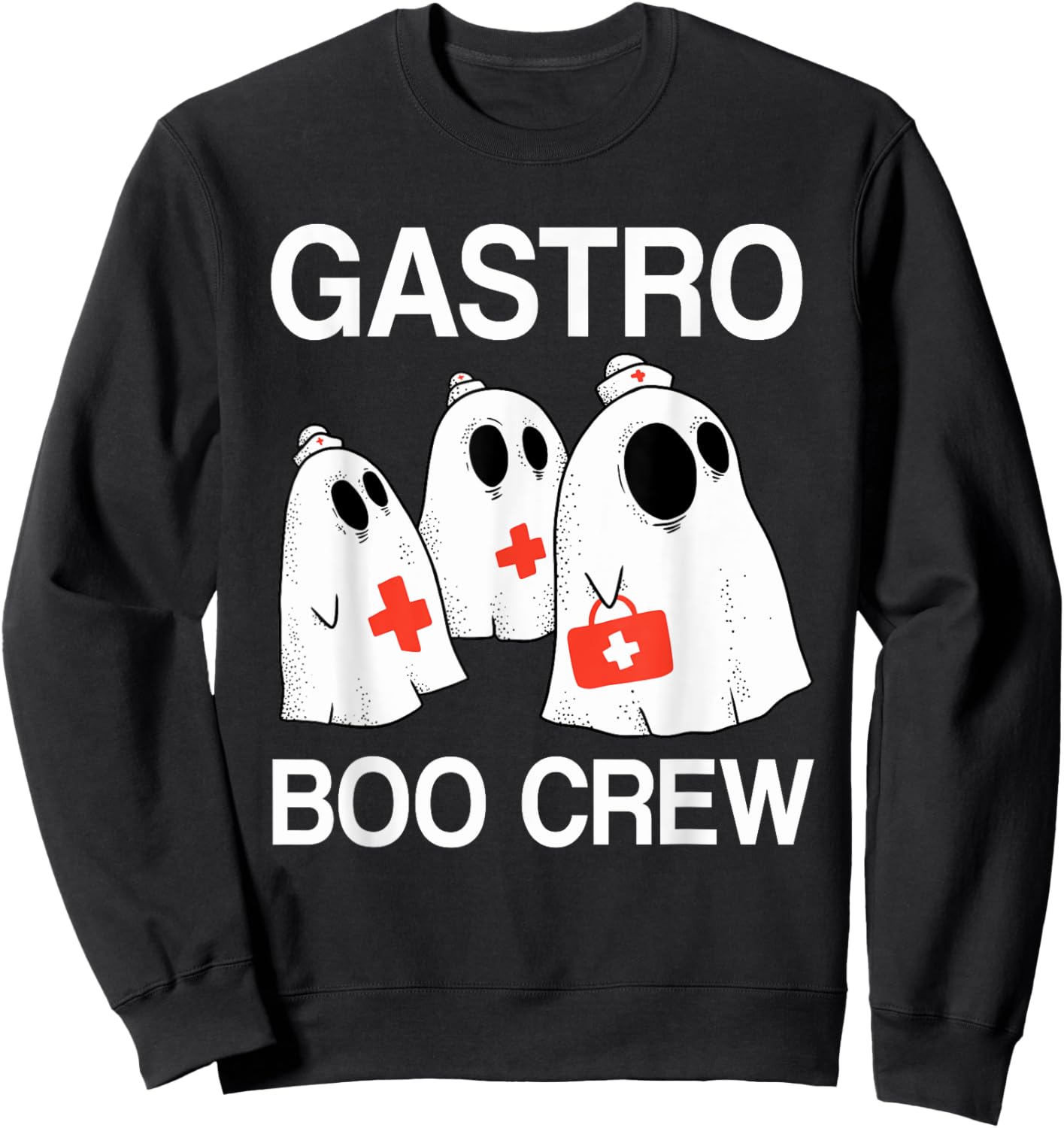 Spooky Gastro Boo Crew Halloween Costume Gi Nurse Sweatshirt - Sweatshirt | Black