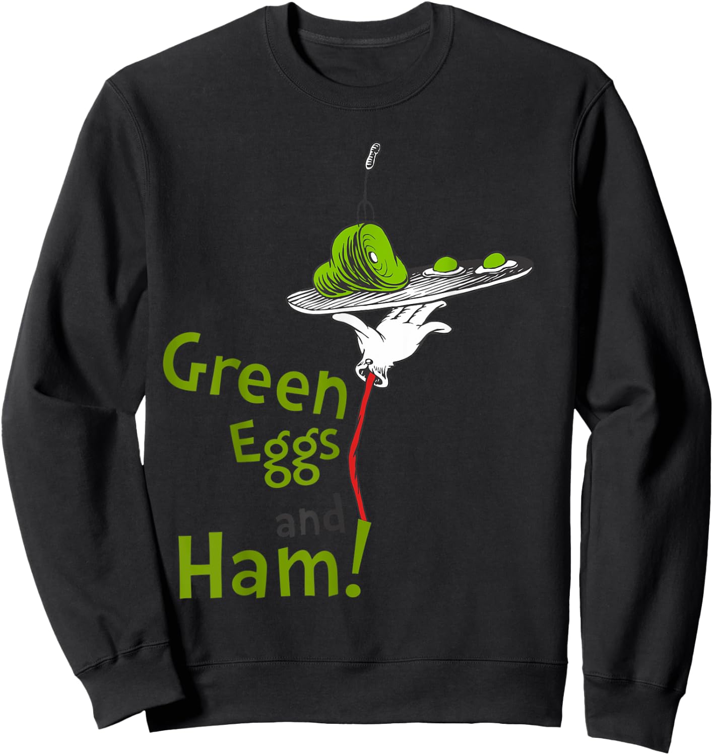 Dr. Seuss Green Eggs and Ham Title Sweatshirt - Sweatshirt | Black