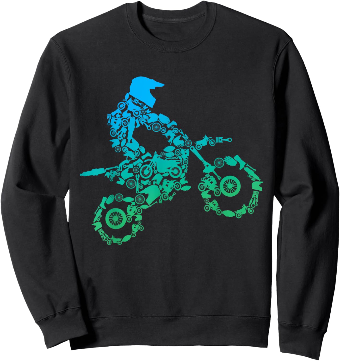 Mechanic's Choice: Dirt Bike Spare Parts MX Rider Men Boys Sweatshirt - Sweatshirt | Black