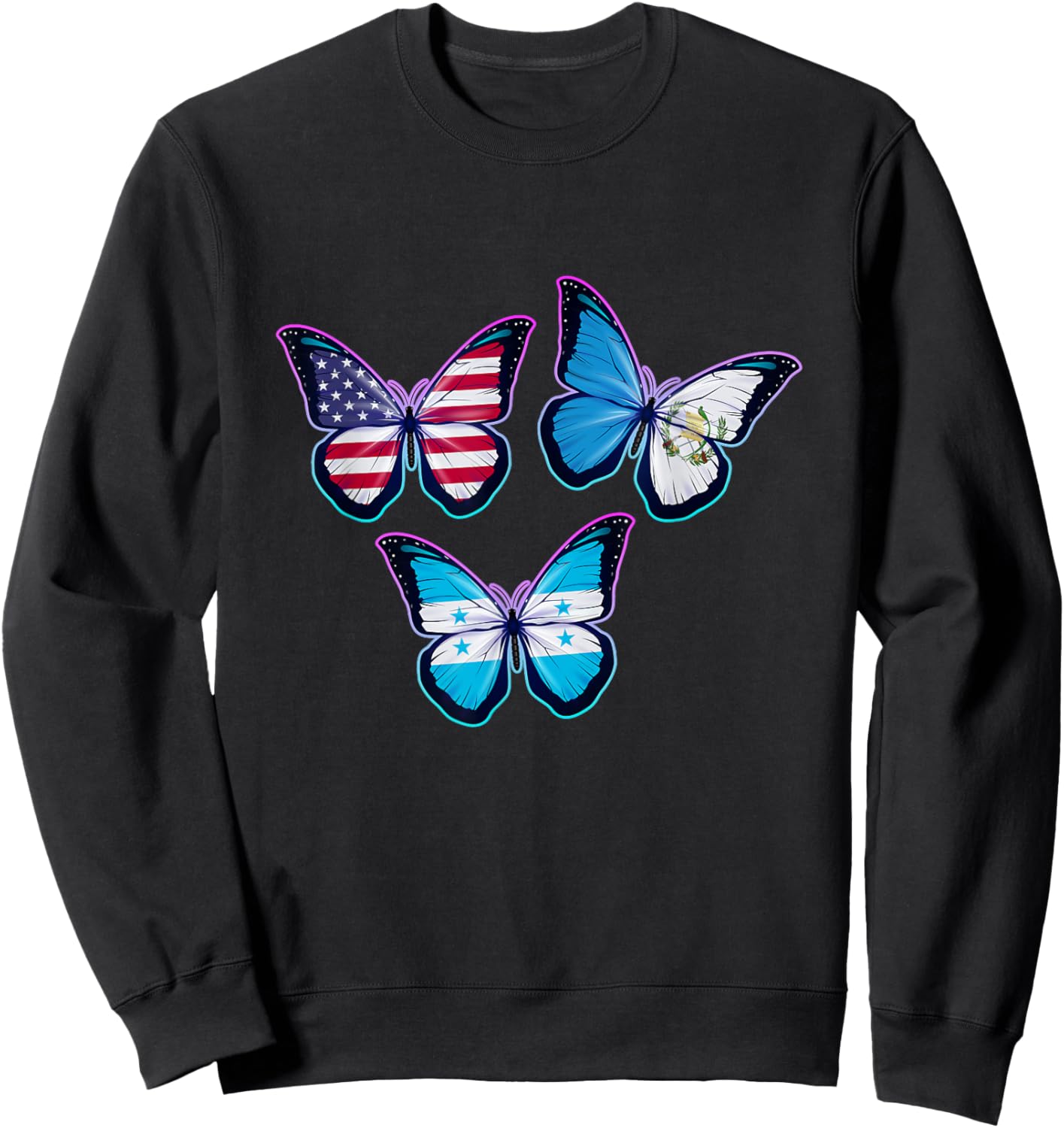Multiculti Heritage. Honduras, Guatemala and the USA Sweatshirt - Sweatshirt | Black