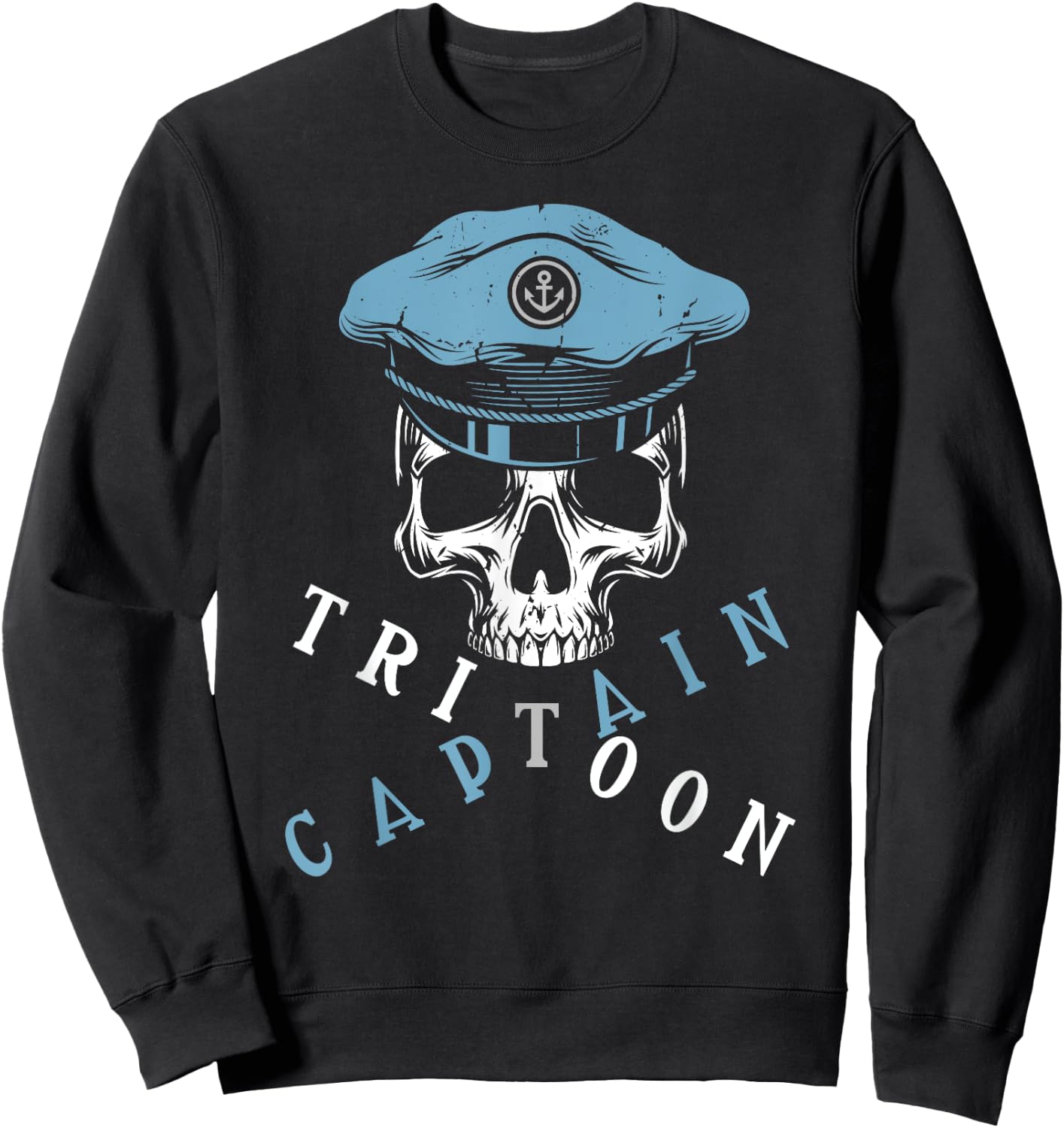 Boating Tritoon Captain Flatboat Life Pontoon Women Sweatshirt - Sweatshirt | Black
