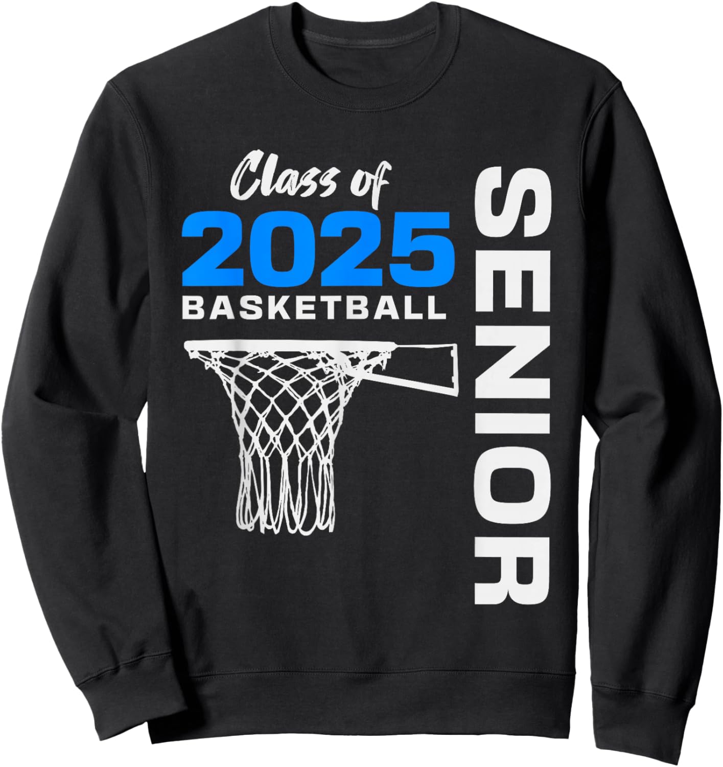 Basketball Senior Matching Class of 2025 Senior Basketball Sweatshirt - Sweatshirt | Black