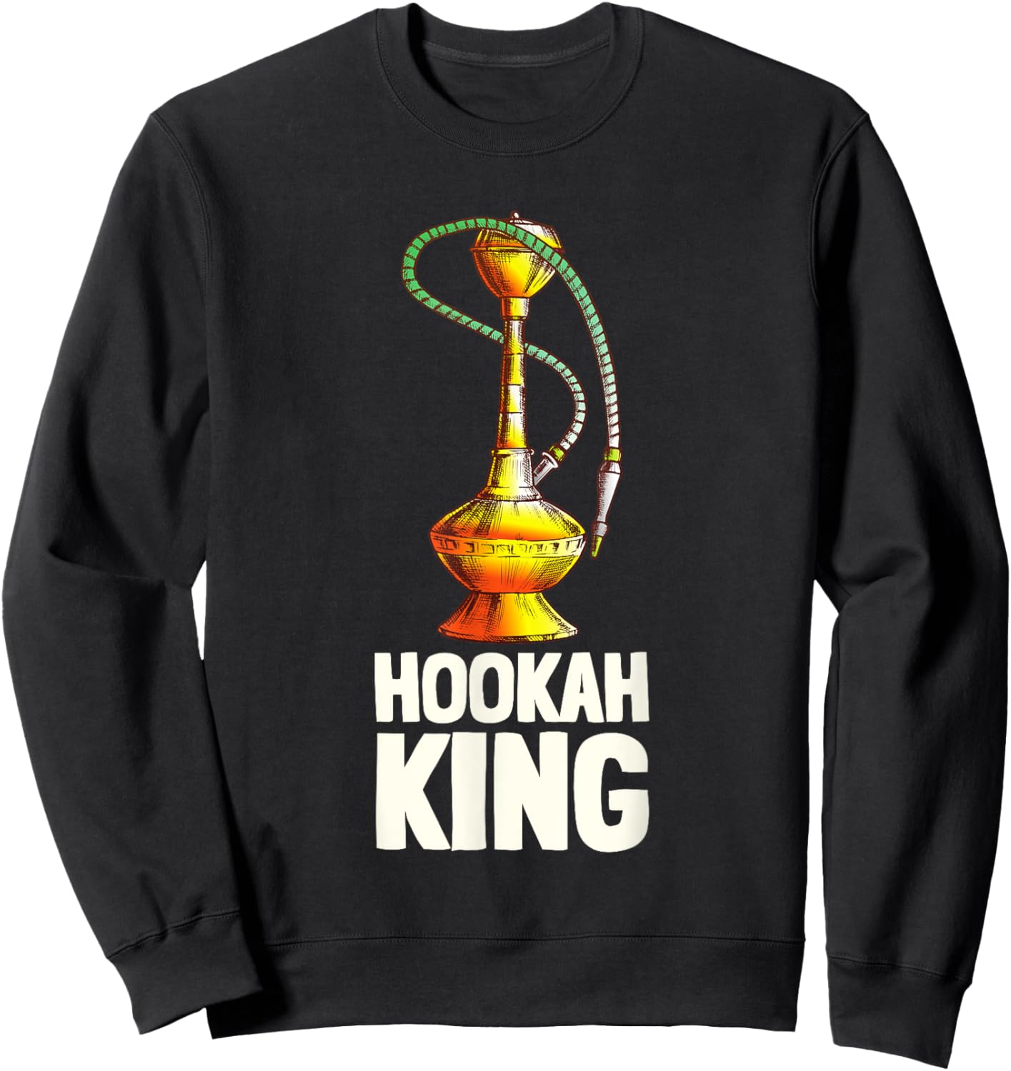 Hookah Bar And Waterpipe - Hookah King Sweatshirt - Sweatshirt | Black