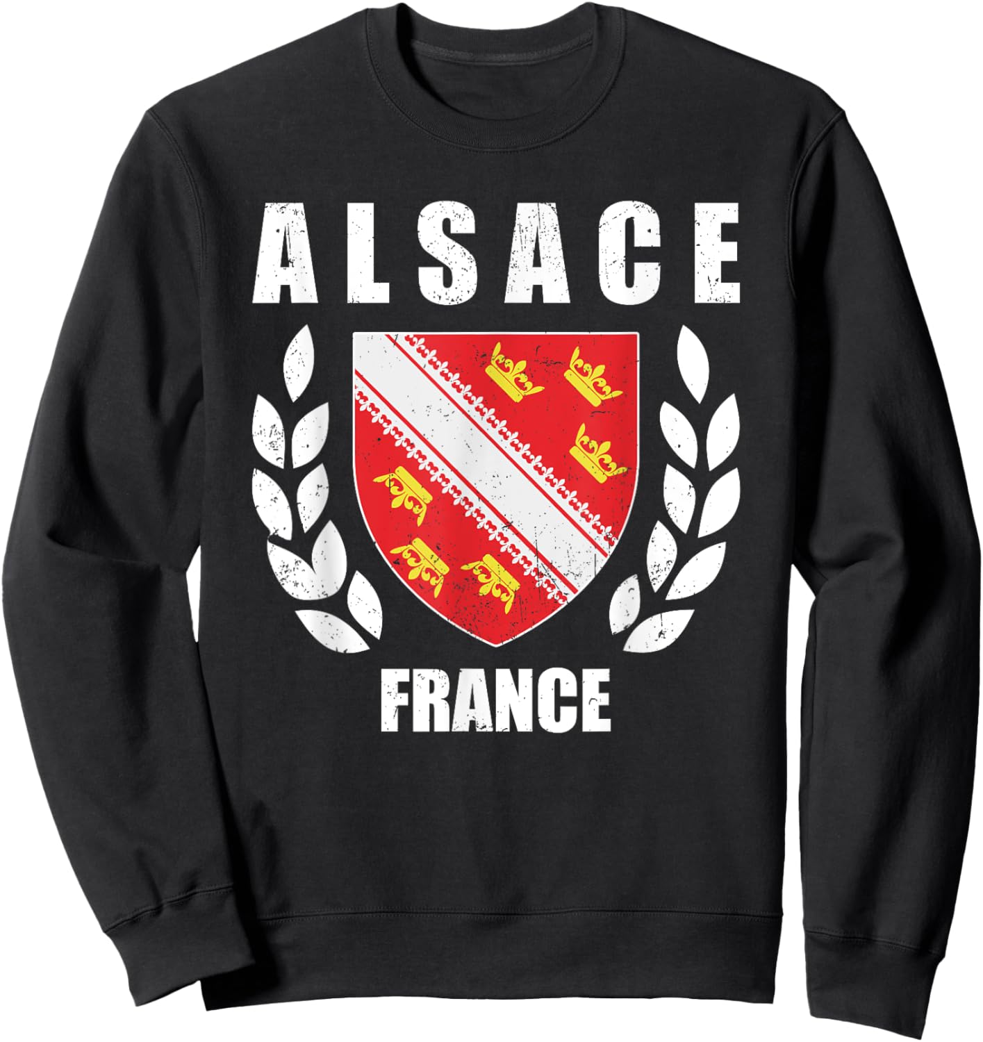 Alsace traveling family ancestry souvenir national France Sweatshirt - Sweatshirt | Black