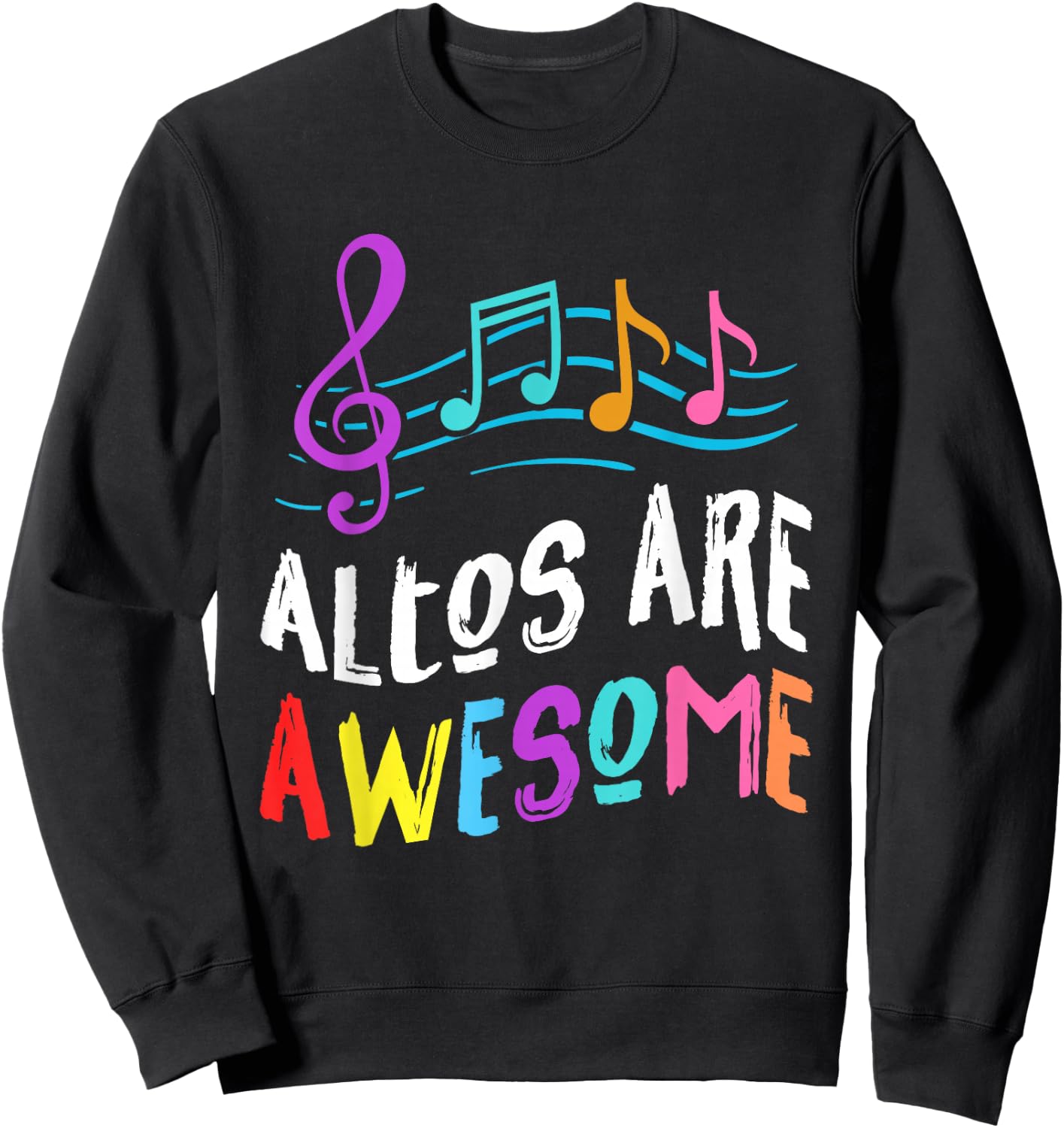 Altos Treble Clef Sheet Music Singing Vocal Choir Music Gift Sweatshirt - Sweatshirt | Black