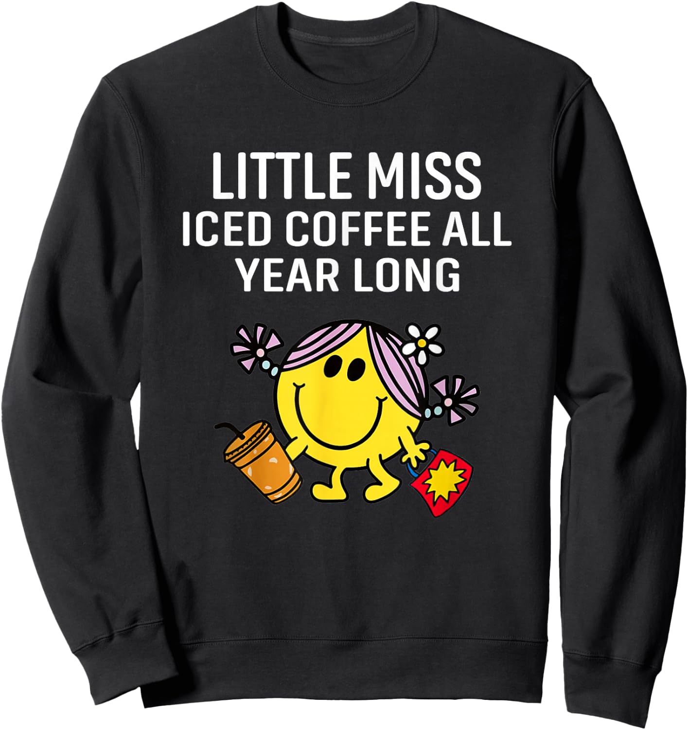 Little Miss Iced Coffee All Year Long Sweatshirt - Sweatshirt | Black