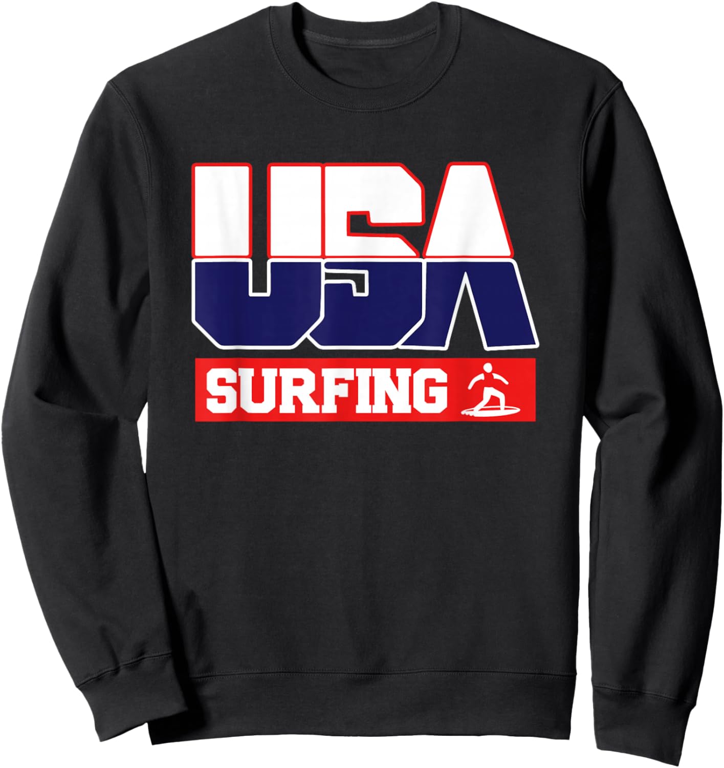 USA Team Surfing - men & women American sports Sweatshirt - Sweatshirt | Black