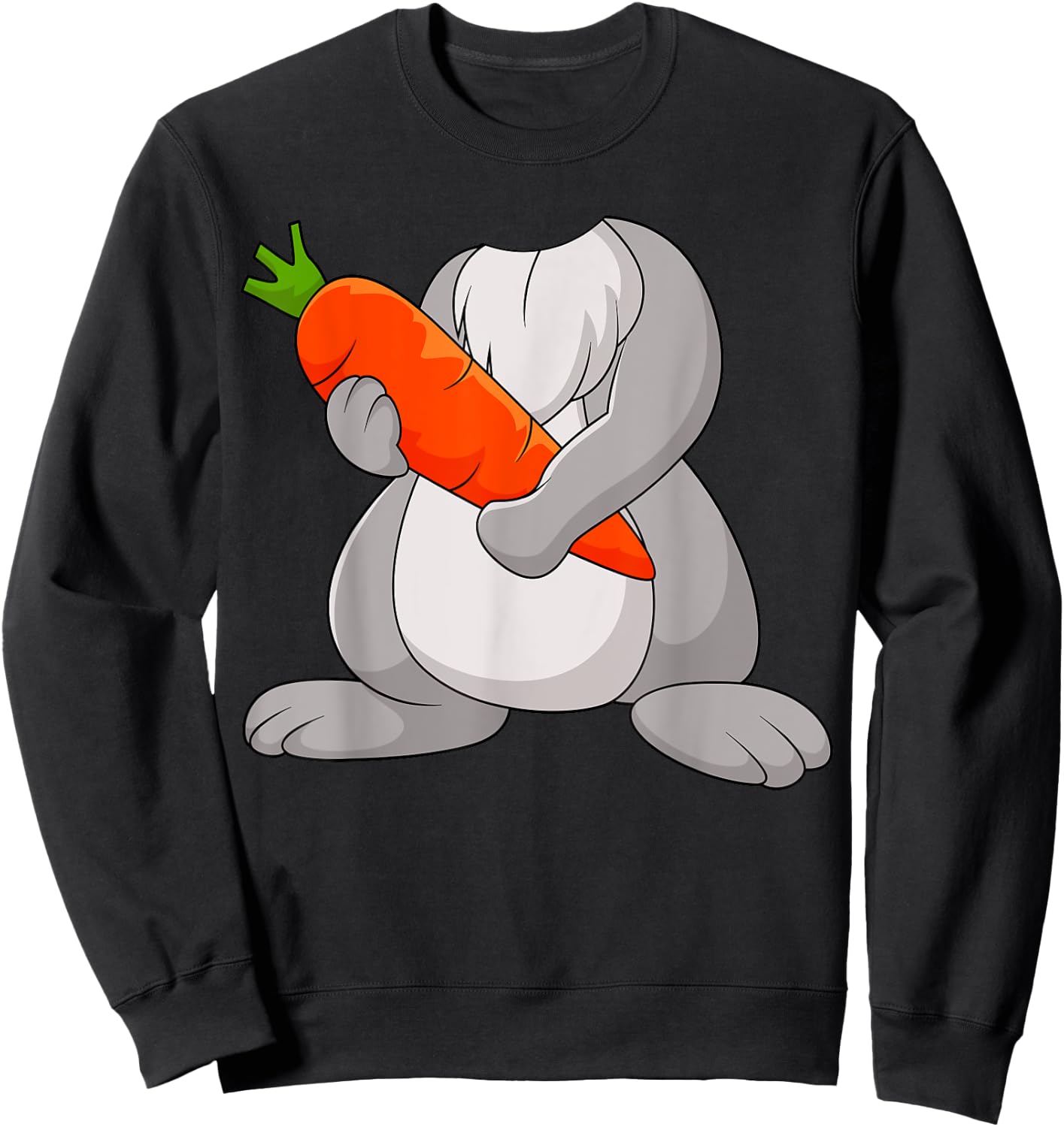 Funny Rabbit Body DIY Costume Bunny Cosplay Halloween Day Sweatshirt - Sweatshirt | Black