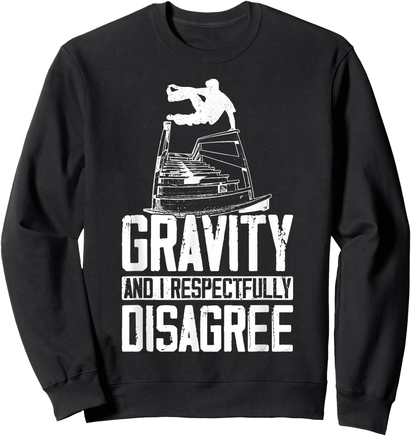 Parkour Free Running Traceur Gravity And I Respectfully Sweatshirt - Sweatshirt | Black