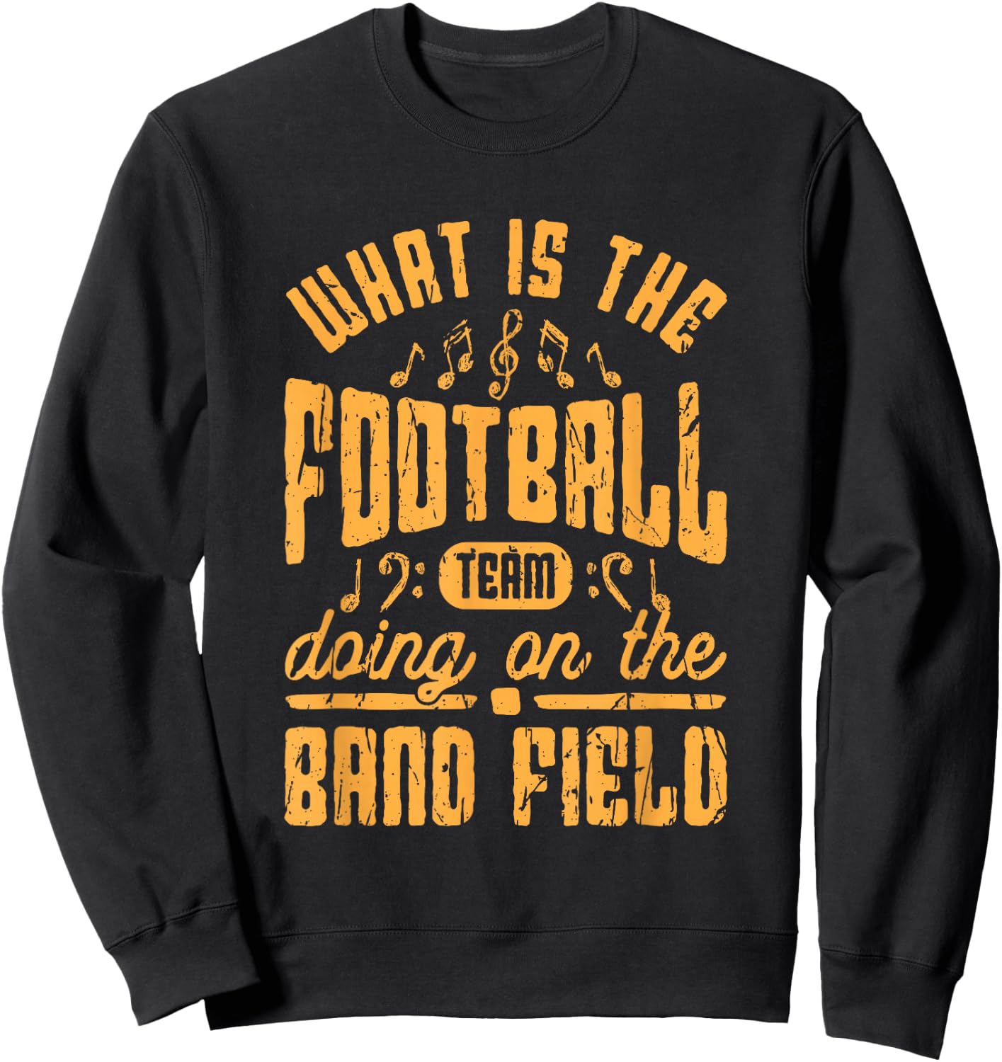 What is the football team doing on the band field - football Sweatshirt - Sweatshirt | Black
