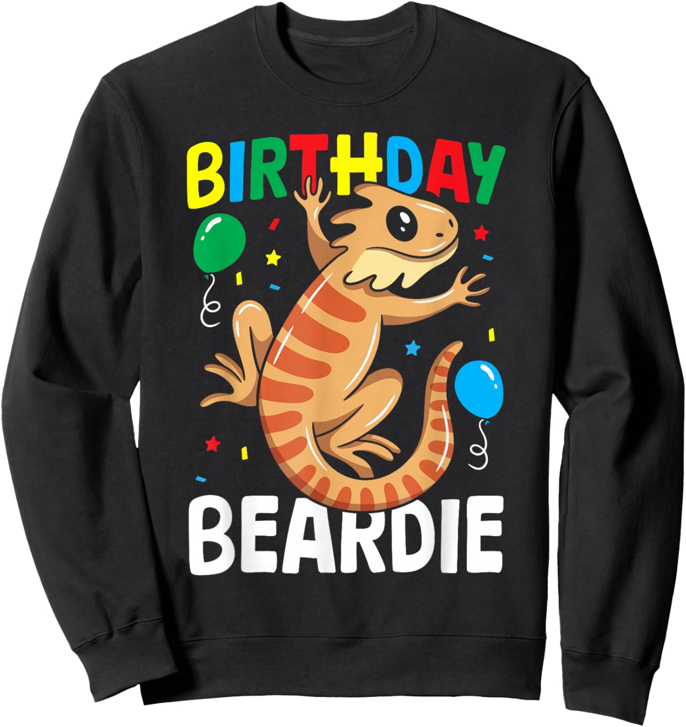 Bearded Dragon Birthday Beardie Cute Kids Bearded Dragon Sweatshirt - Sweatshirt | Black