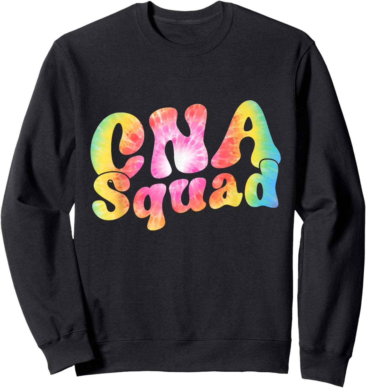 Tie Dye CNA Squad Certified Nurse Assistant Gift Women Men Sweatshirt - Sweatshirt | Black