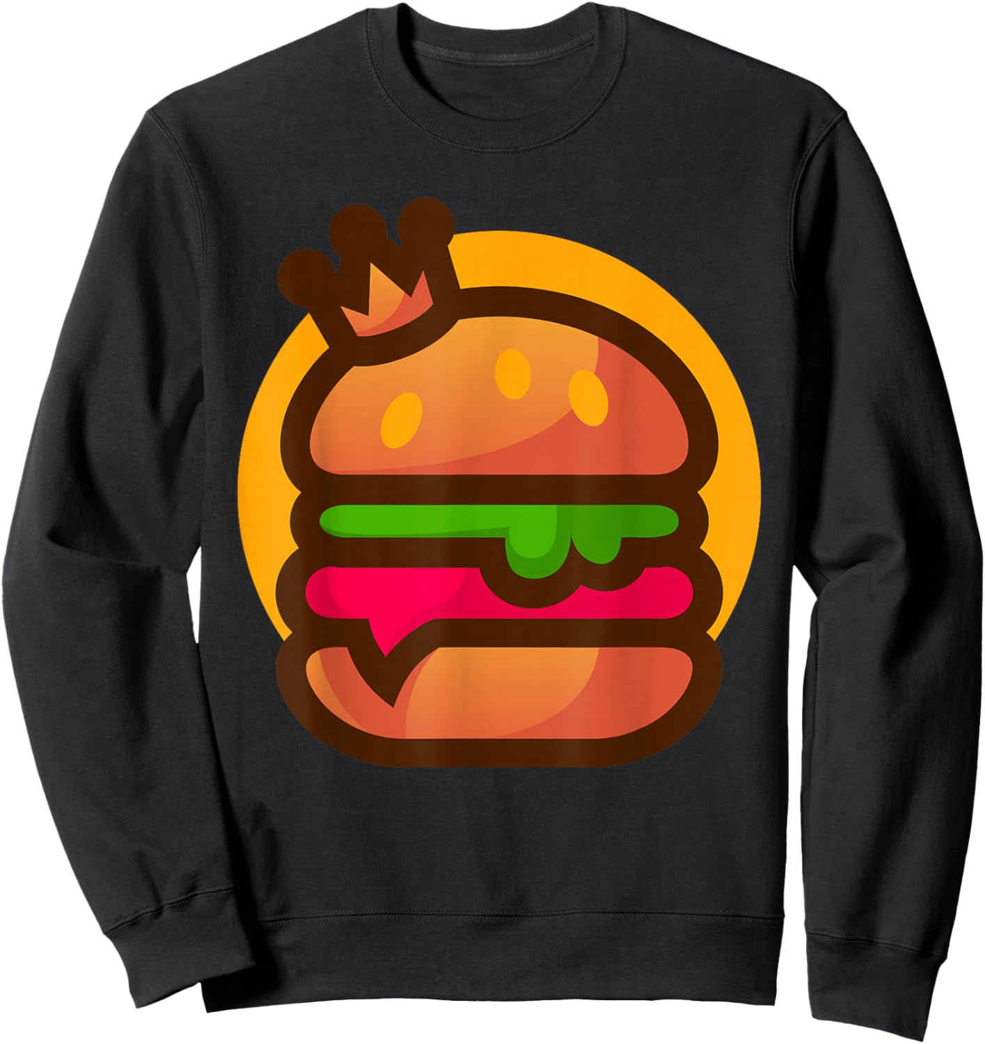 Royal King Burger Sweatshirt - Sweatshirt | Black