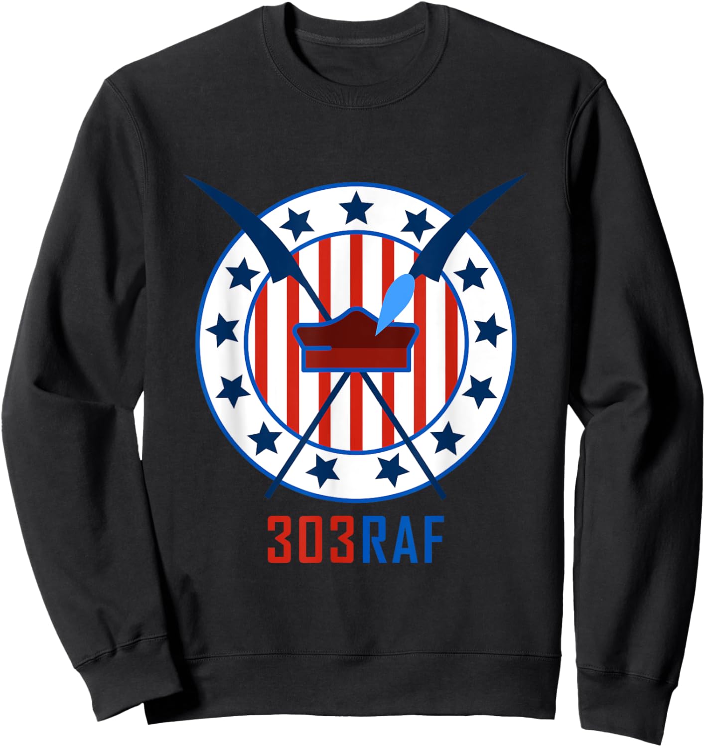 WWII RAF Dywizjon Kosciuszki 303 Poland Spitfire Squad Sweatshirt - Sweatshirt | Black