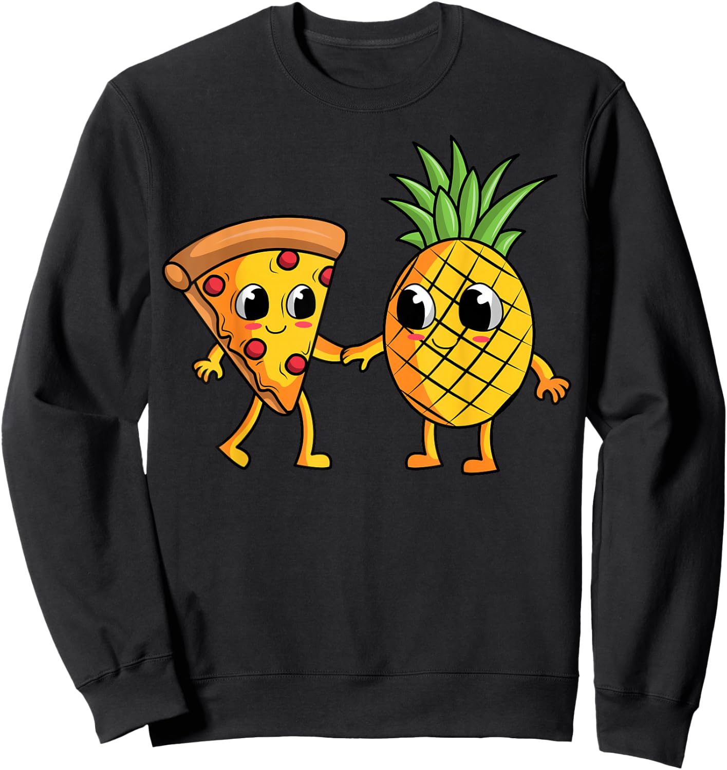 Pineapple Hawaiian Pizza Fan Pizzaiolo Hawaii Pizzeria Sweatshirt - Sweatshirt | Black