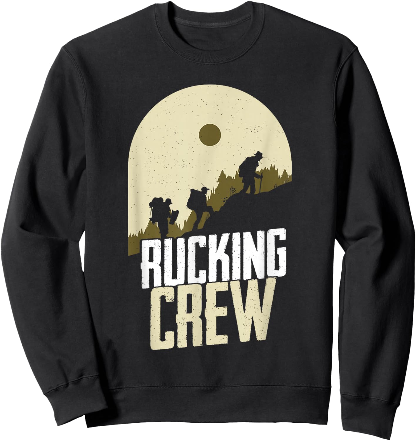 Rucking Crew Backpack Ruck Workout Rucking Sweatshirt - Sweatshirt | Black