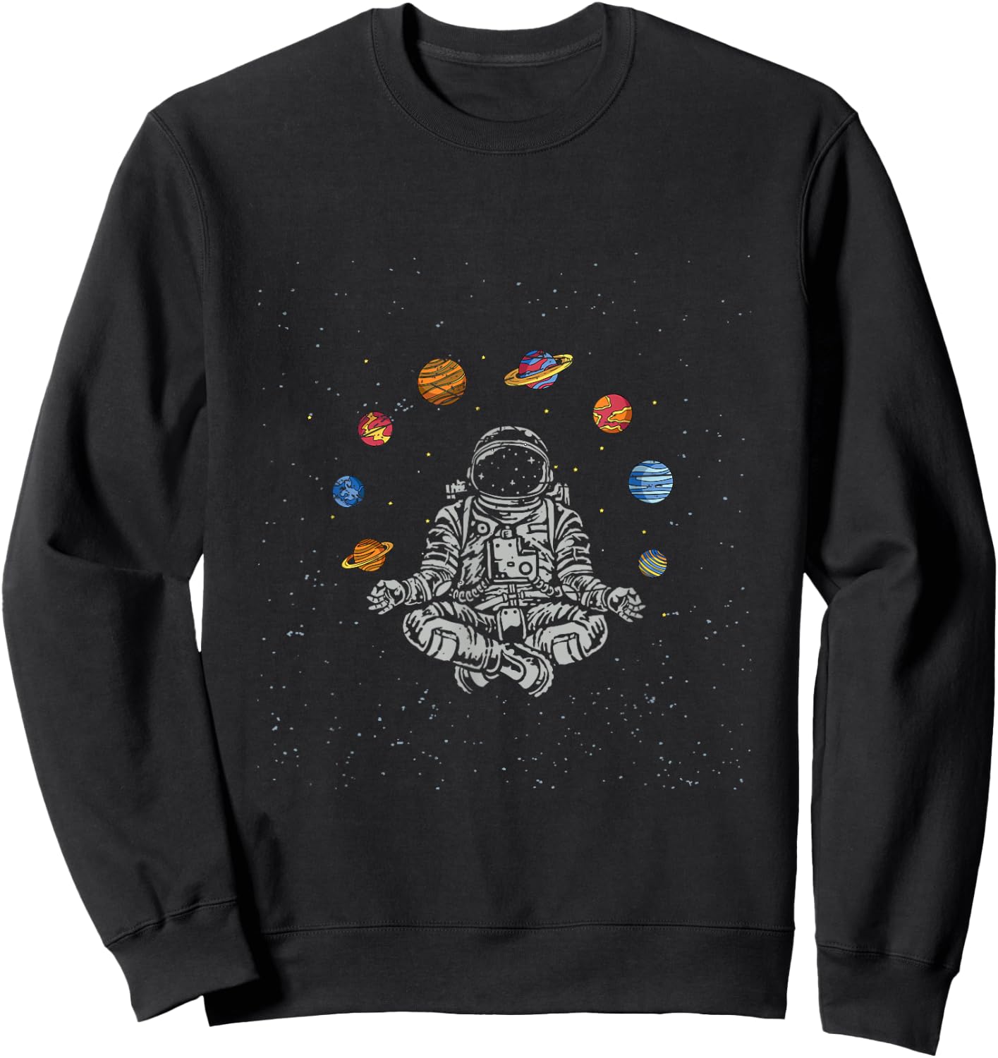 Planets Space Travel Astronomy Astronaut Sweatshirt - Sweatshirt | Black