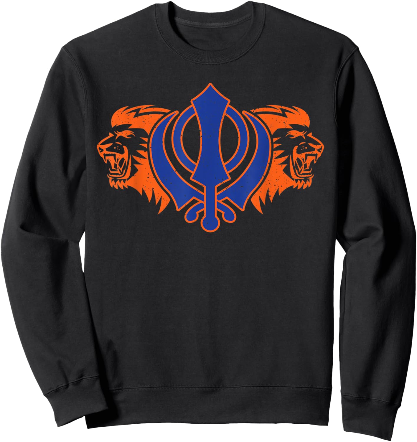 Khanda lions kaur punjabi - sikhism sikh gift Sweatshirt - Sweatshirt | Black