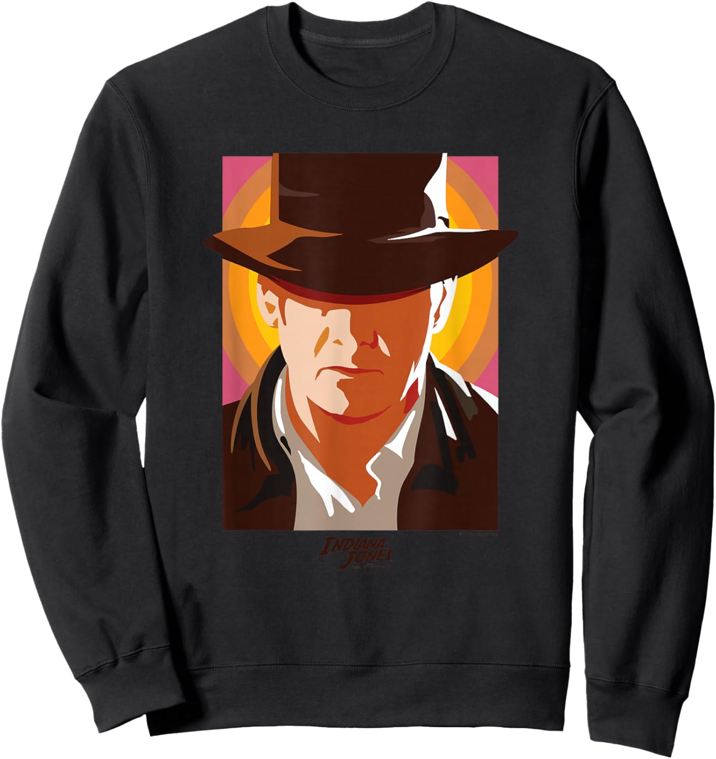 Indiana Jones and The Dial of Destiny Big Face Portrait Sweatshirt - Sweatshirt | Black