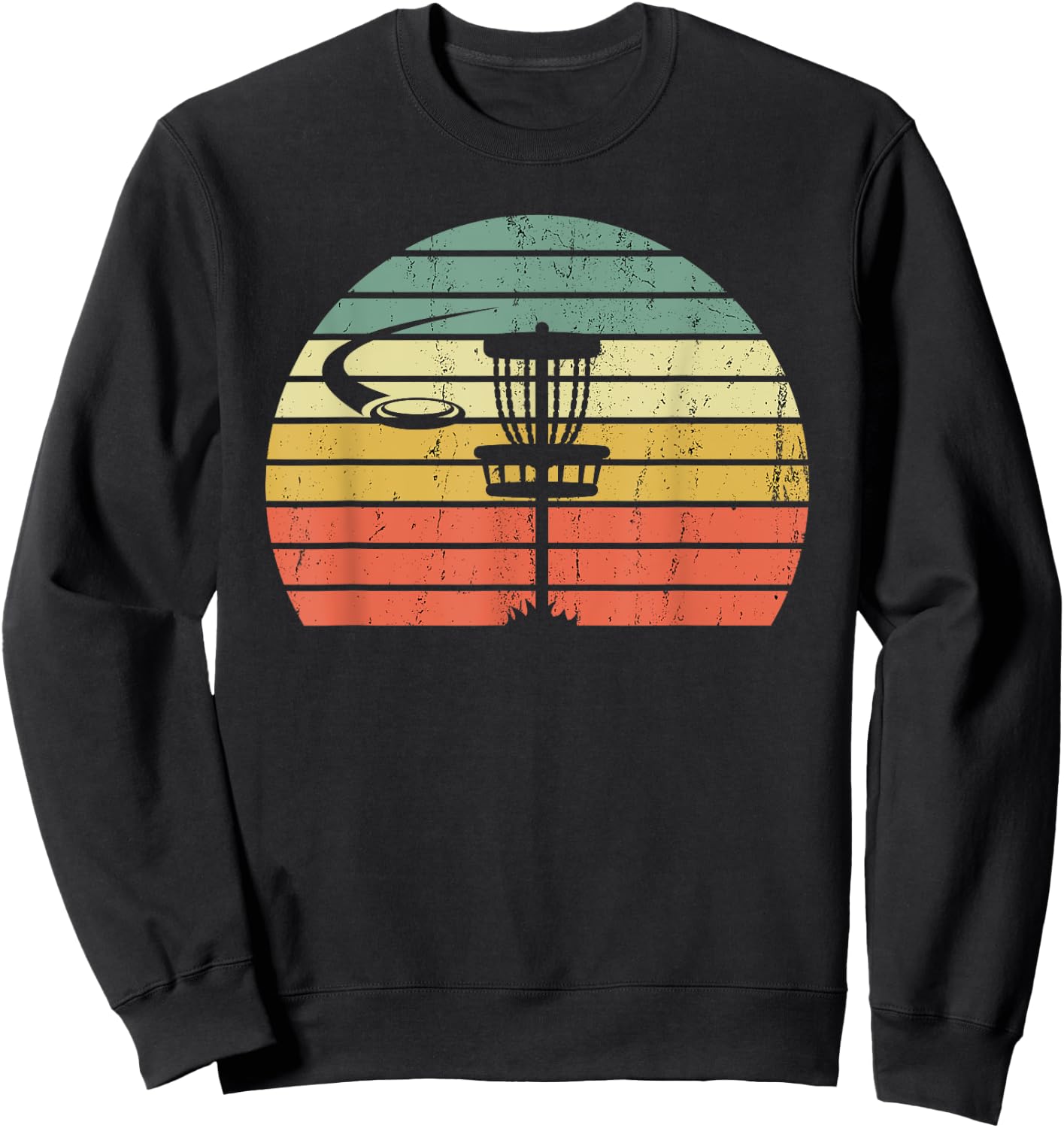 Vintage Disc Golf Retro Frisbee Golf Disc Sport Gift Sweatshirt - Sweatshirt | Black