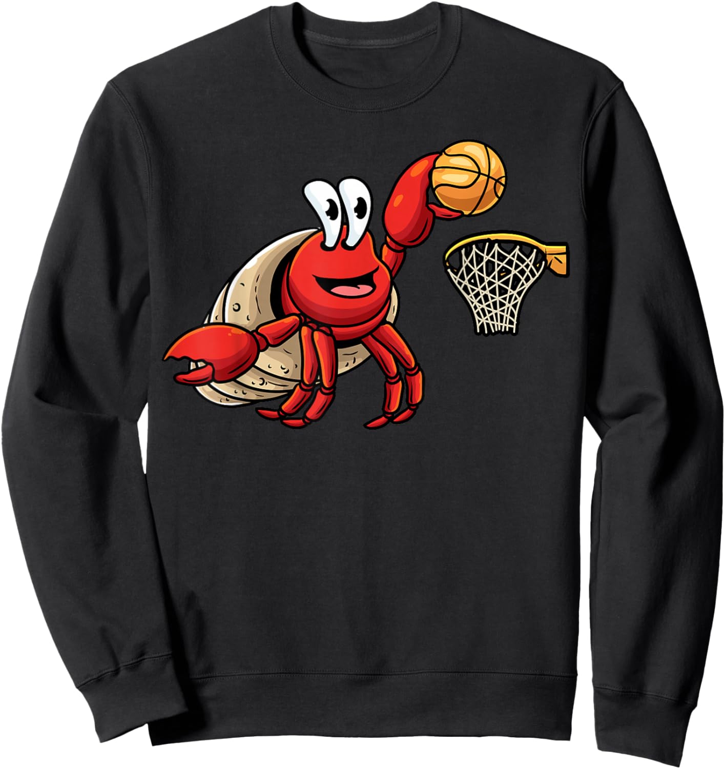 Hermit Crab Basketball Player Sea Animal Sweatshirt - Sweatshirt | Black