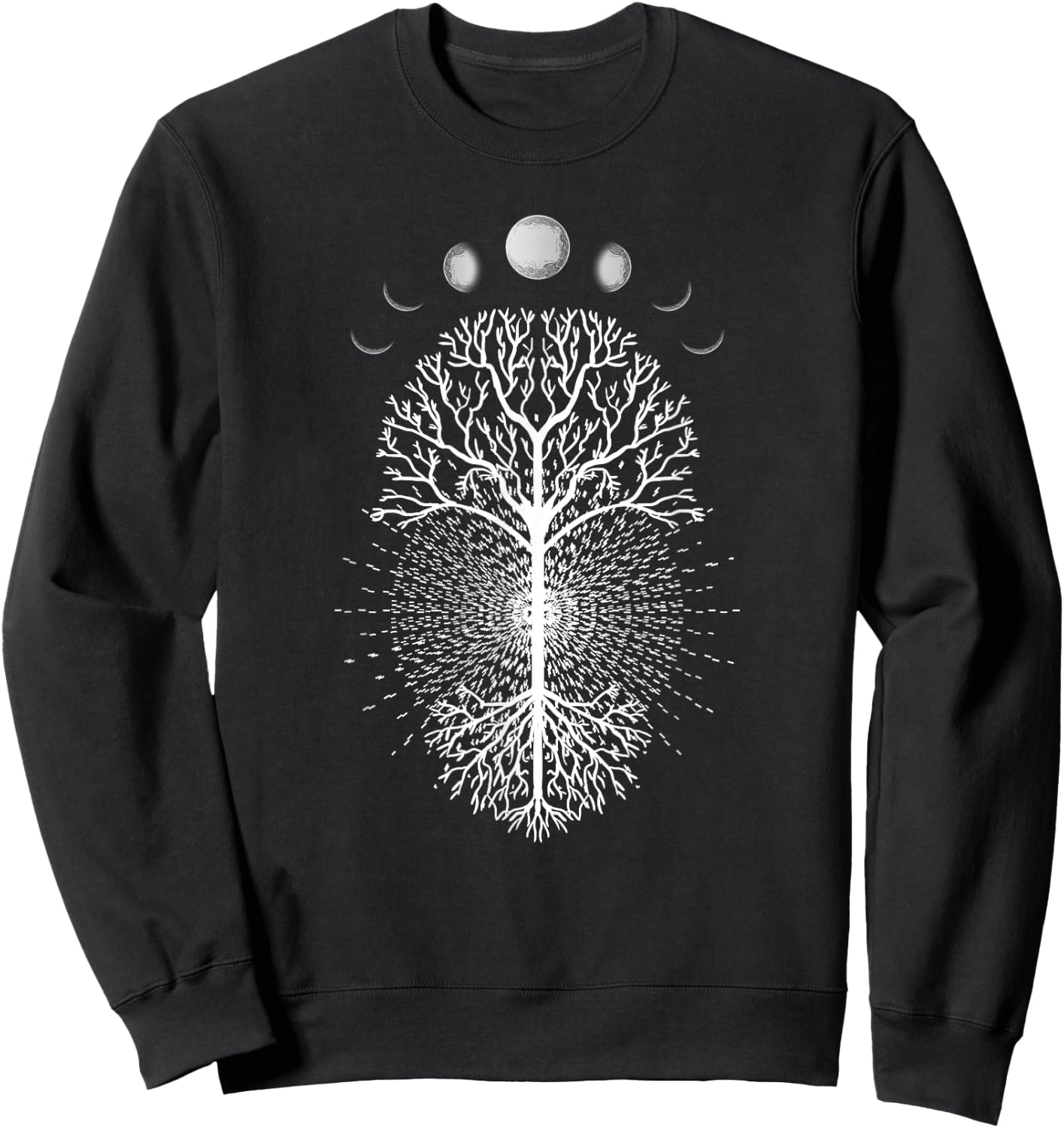 Tree Of Life Moons Phases Cool Meditation Yoga Lover Gift Sweatshirt - Sweatshirt | Black