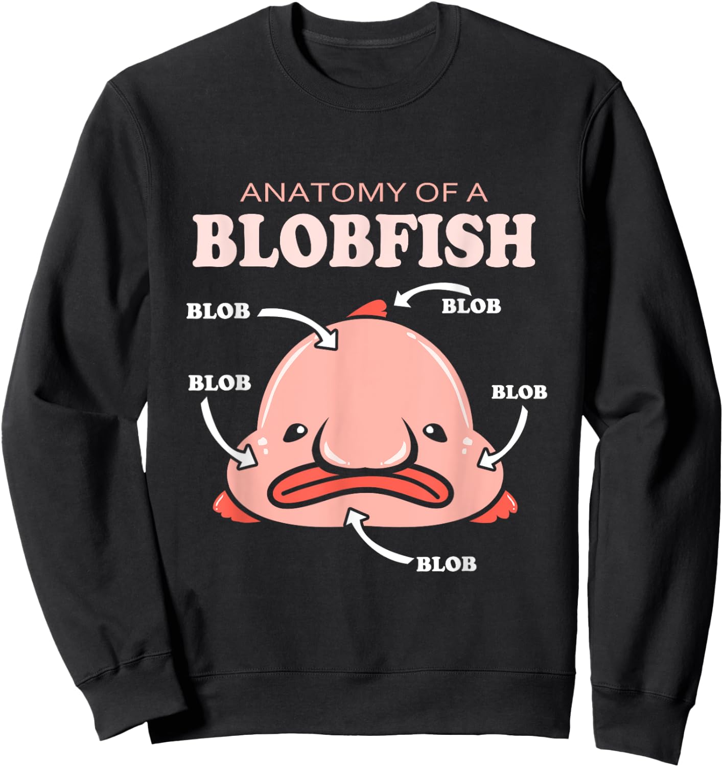 Anatomy Of A Blobfish Sweatshirt - Sweatshirt | Black