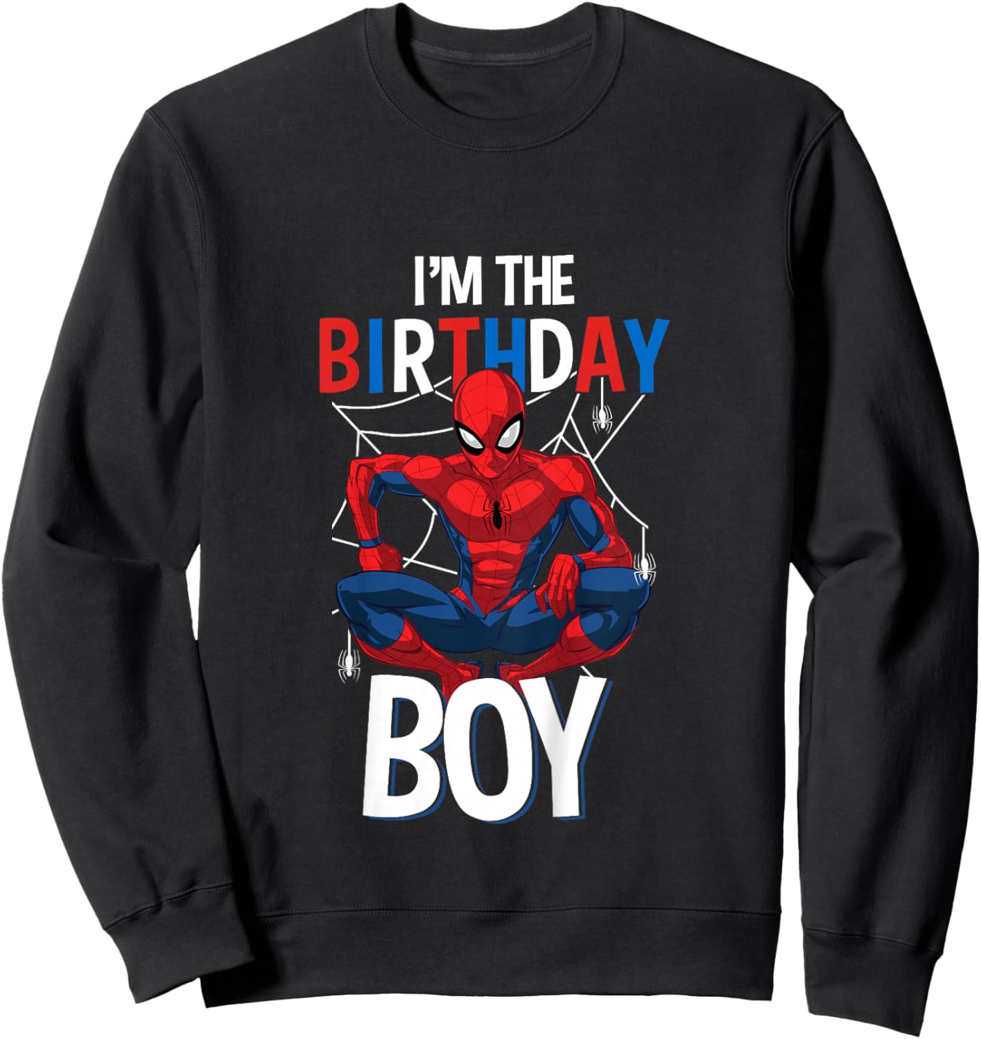 Kids Marvel Comics Spider-Man Classic I'm The Birthday Boy Sweatshirt - Sweatshirt | Black