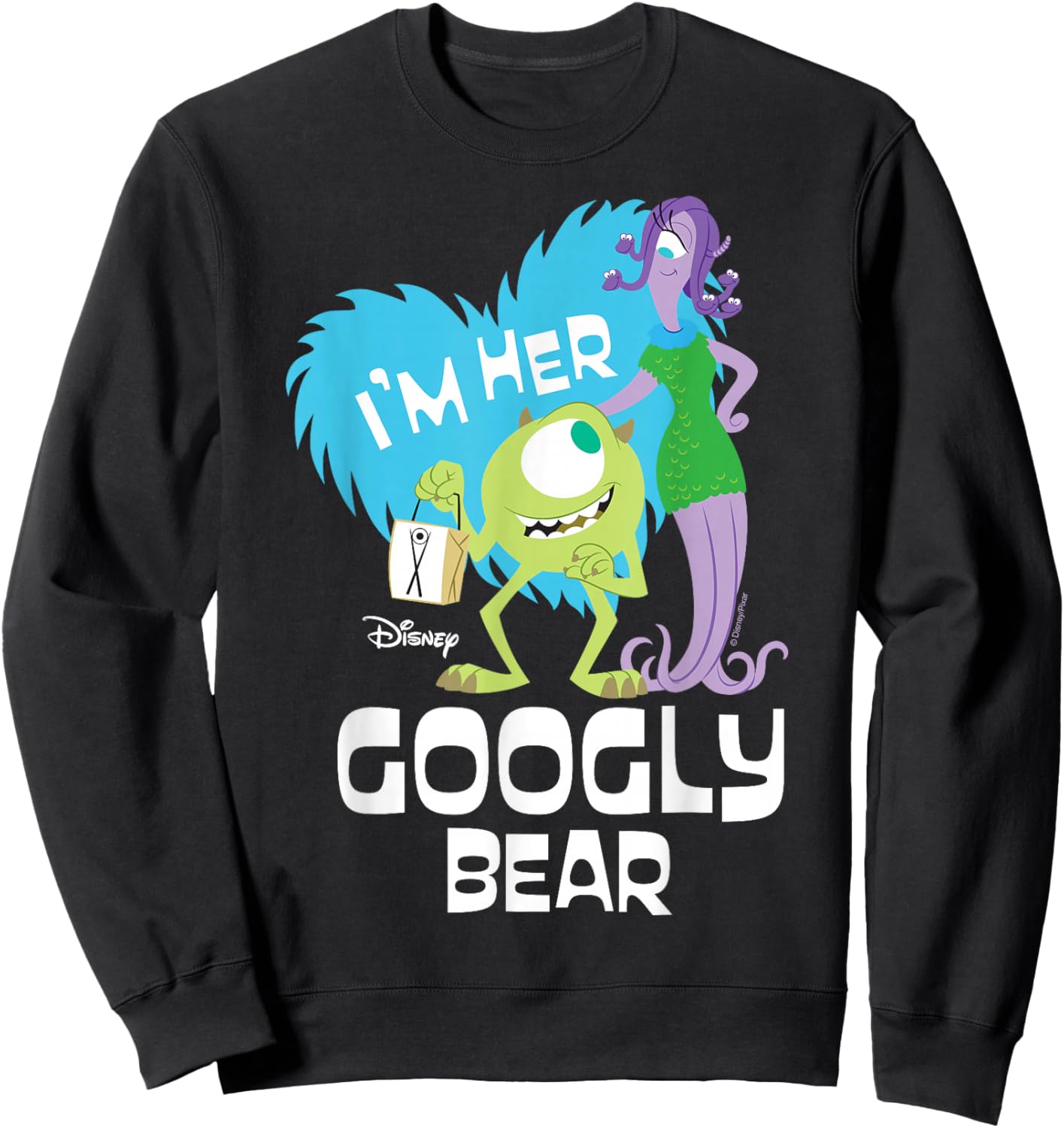 Disney Monsters Inc. - I'm Her Googly Bear Sweatshirt - Sweatshirt | Black