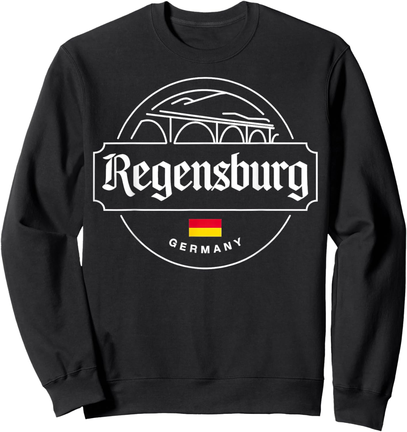 Regensburg Germany City Travel Apparel Sweatshirt - Sweatshirt | Black