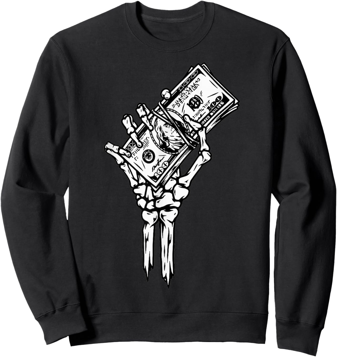 Death Grip Money Hand Sweatshirt - Sweatshirt | Black