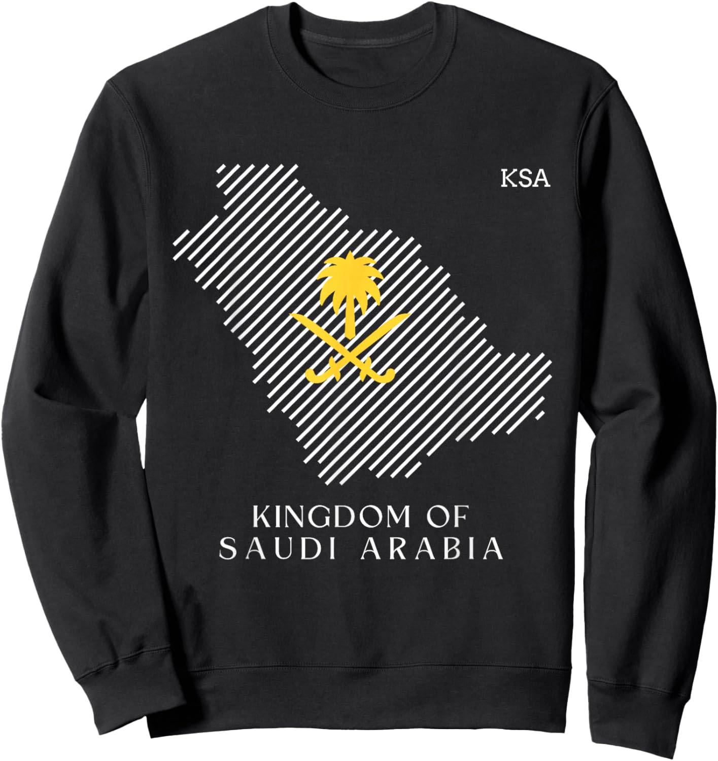 National Day of Saudi Arab, Kingdom of Saudi Arabia Flag KSA Sweatshirt - Sweatshirt | Black