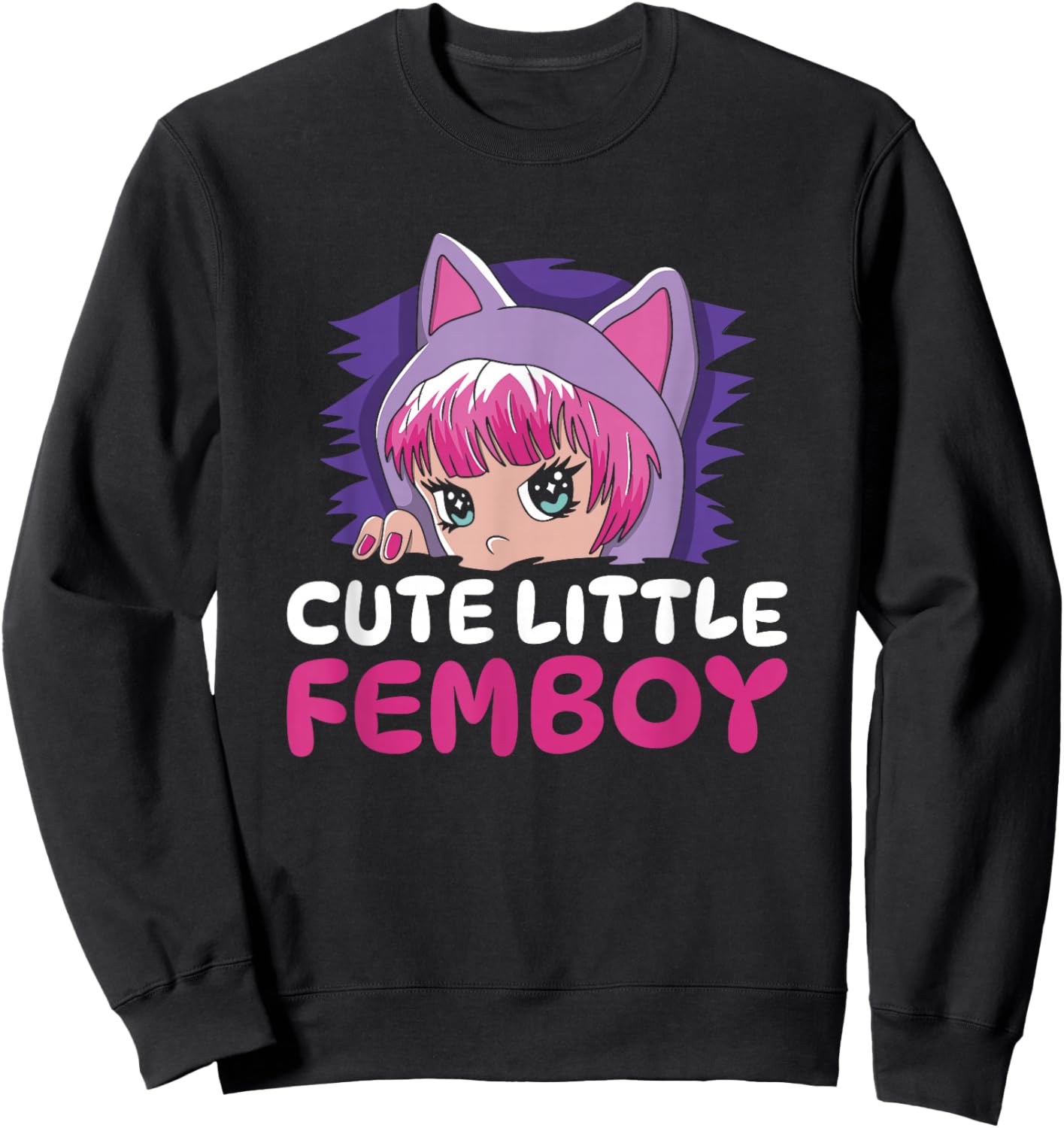Anime Kawaii Japan - Cosplay Japanese Manga Femboy Anime Sweatshirt - Sweatshirt | Black
