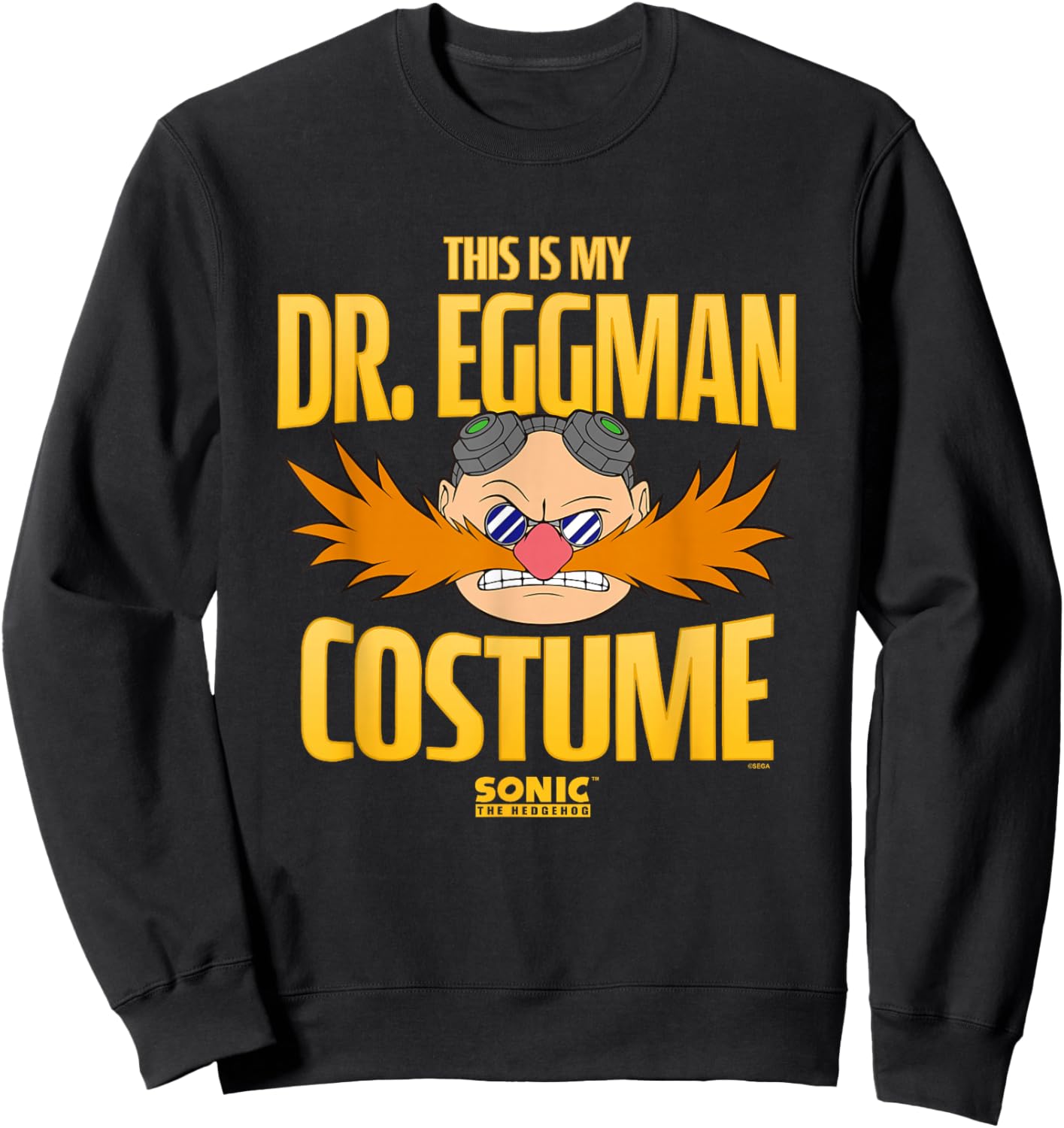 Sonic The Hedgehog Halloween This Is My Dr. Eggman Costume Sweatshirt - Sweatshirt | Black