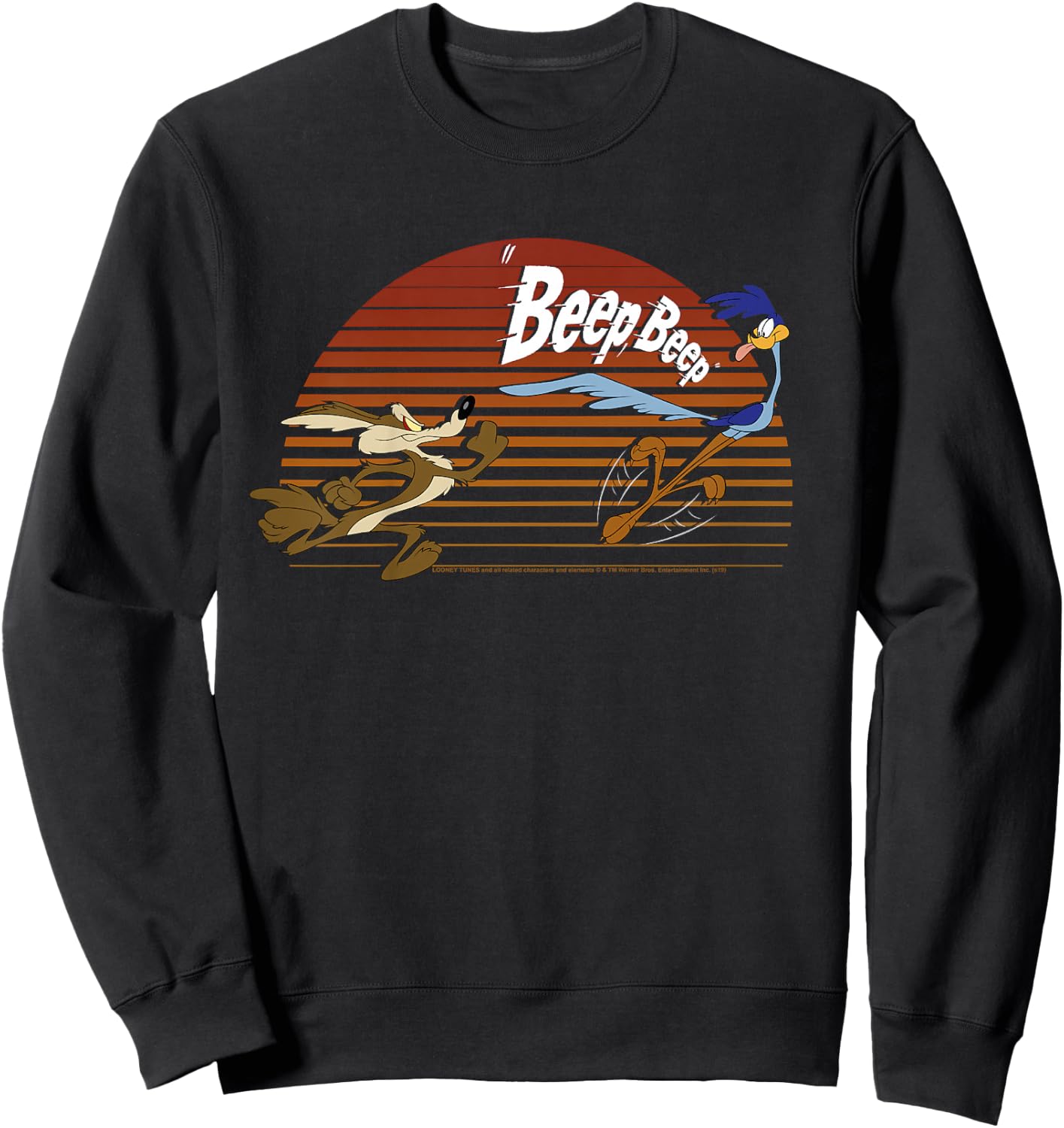Kids Looney Tunes Wile E. Coyote & Road Runner Beep Beep Chase Sweatshirt - Sweatshirt | Black